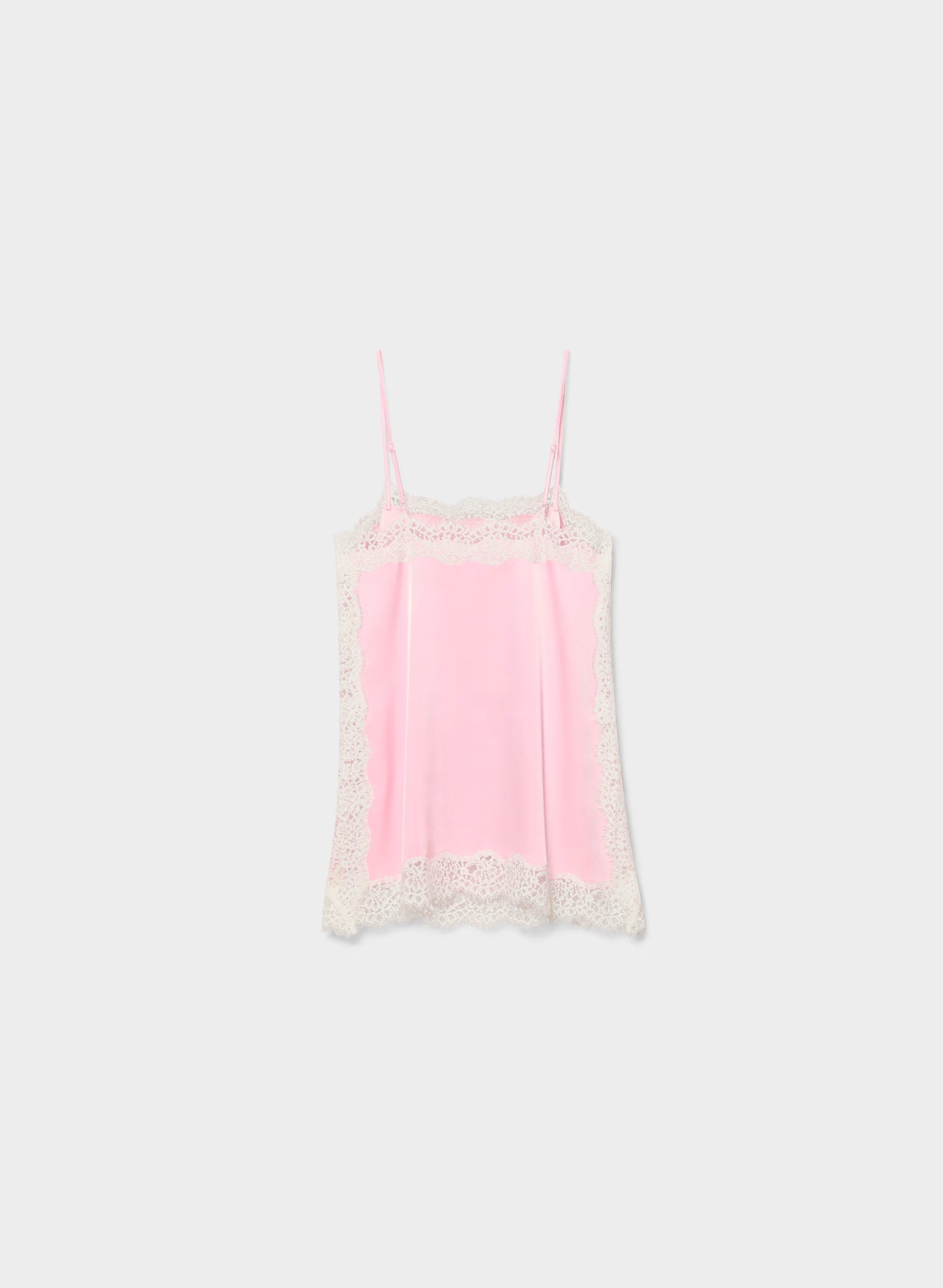 Serif Satin Camisole - MLKSHK PNK/LGHT BRCH