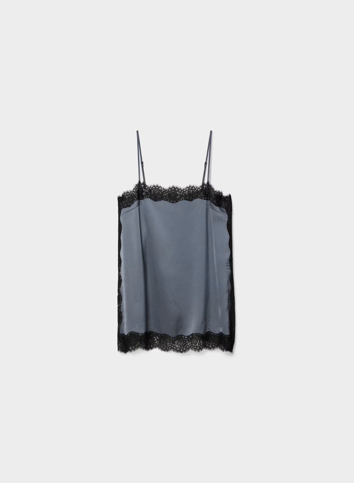 Serif Satin Camisole - VINTAGE NAVY/ BLACK