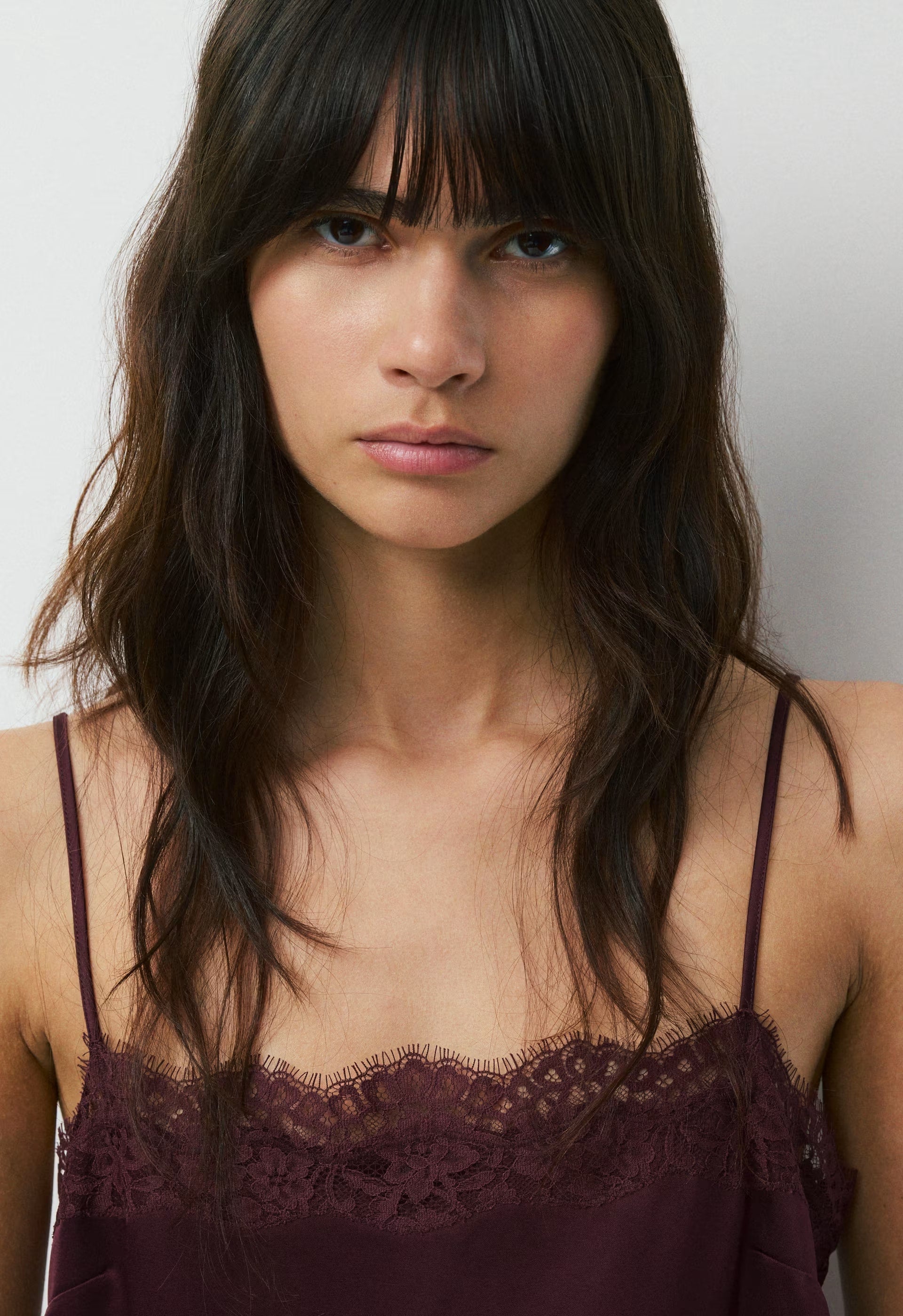 Serif Satin Camisole - CC N BROWN/CC NB BROWN