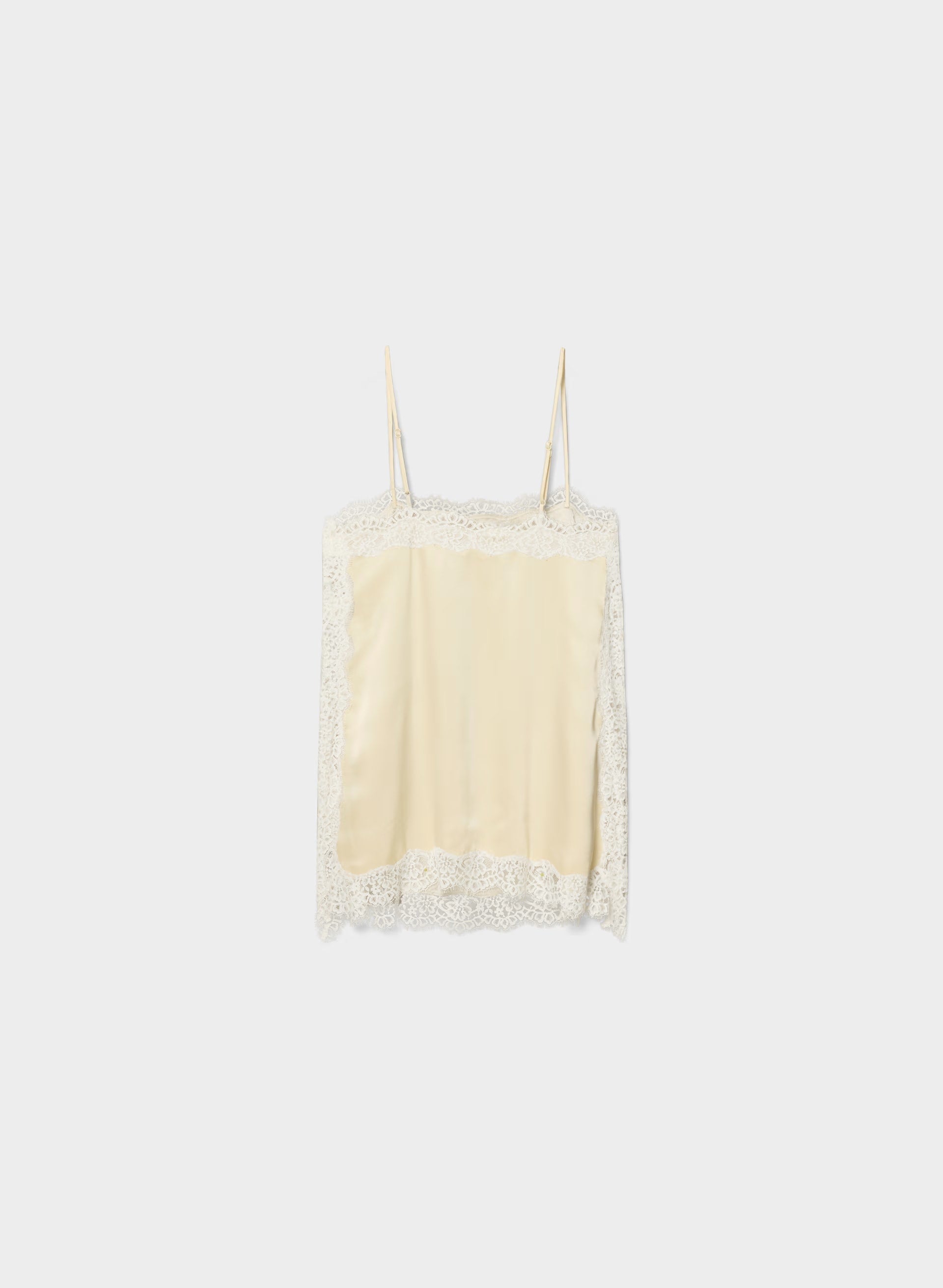 Serif Satin Camisole - SS CREAM/LIGHT BIRCH