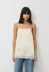 Serif Satin Camisole - SS CREAM/LIGHT BIRCH