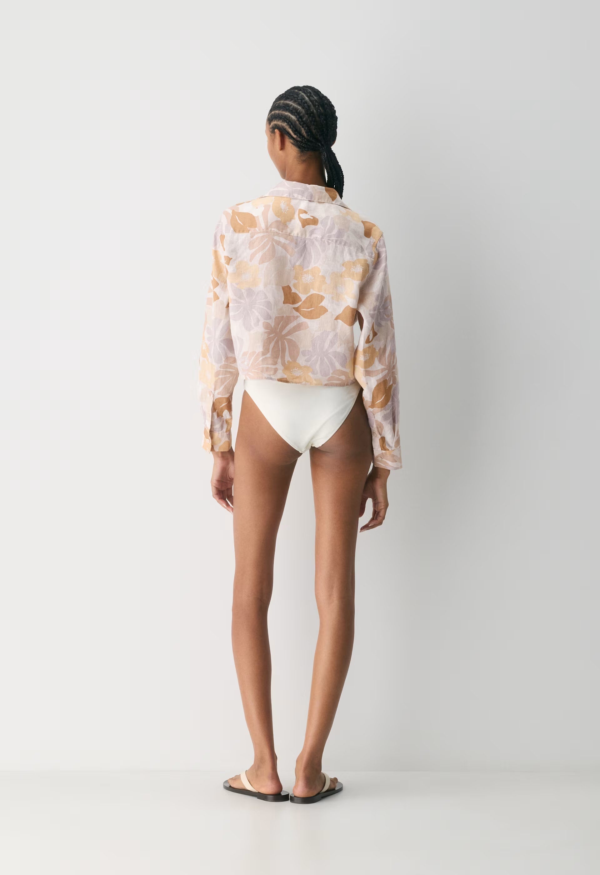 Connection Linen Blouse - BARE ROSE/ YELLOW