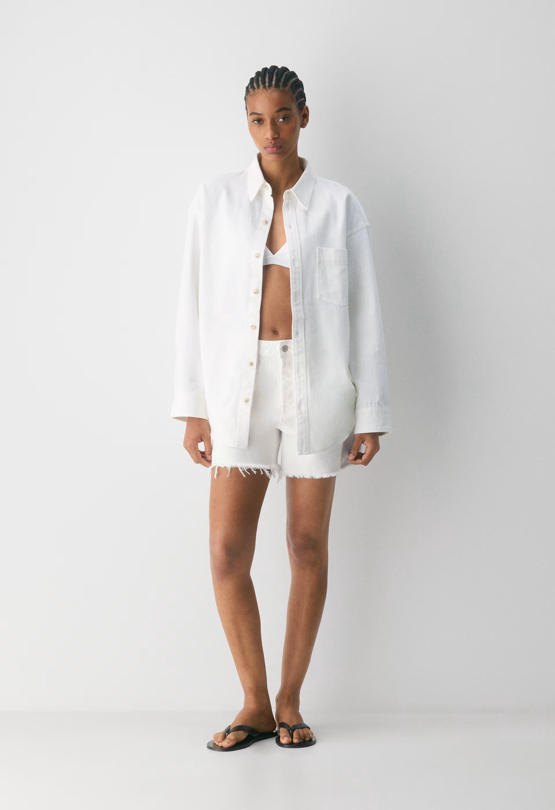 Denim Forum The '80s Comfy Denim Shirt - A LITTLE WHITE LIE