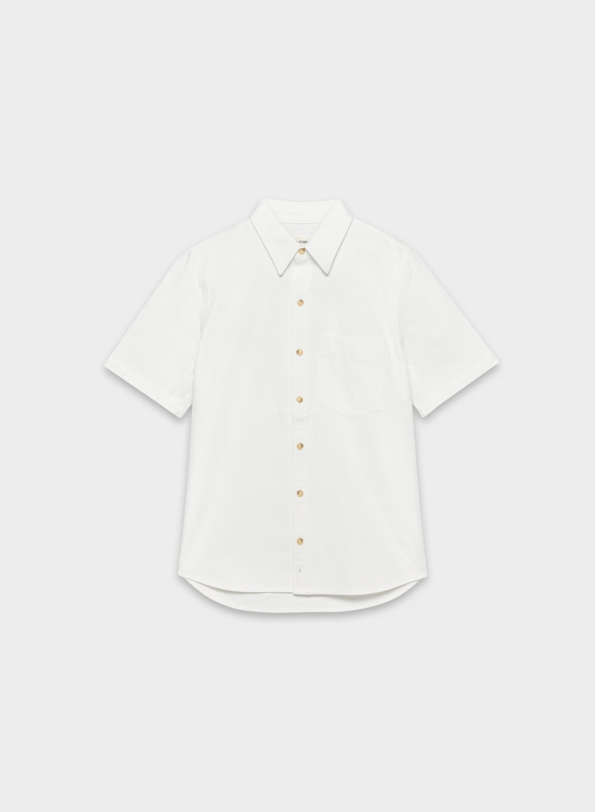 Denim Forum The '90s Vintage Shortsleeve Denim Shirt - A LITTLE WHITE LIE
