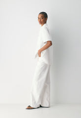 Denim Forum The '90s Vintage Shortsleeve Denim Shirt - A LITTLE WHITE LIE