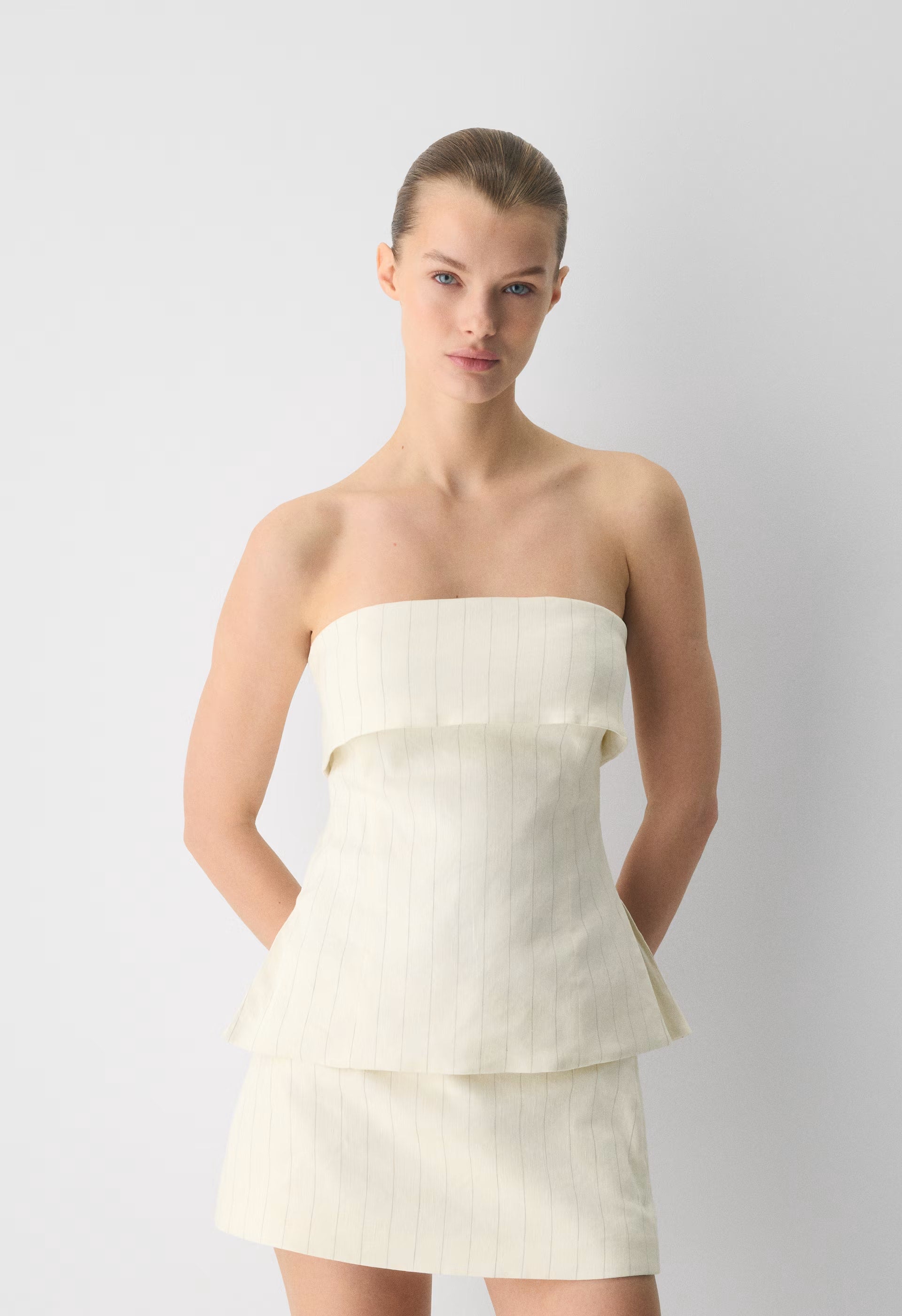 Element Linen Tube Top - CABOT STRP OAK/GREY