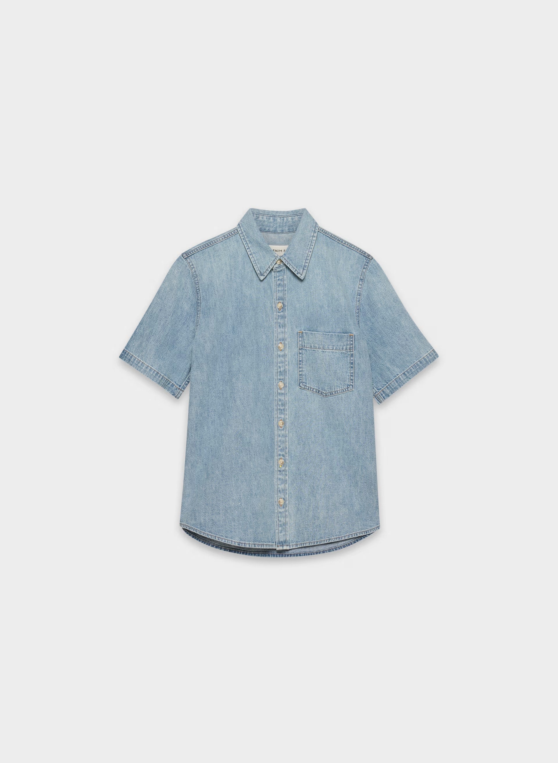 Denim Forum The '90s Vintage Shortsleeve Denim Shirt - 7 YRS BLEU TABOO