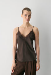 Sunlane Satin Camisole - RICH MOCHA BROWN