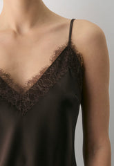 Sunlane Satin Camisole - RICH MOCHA BROWN