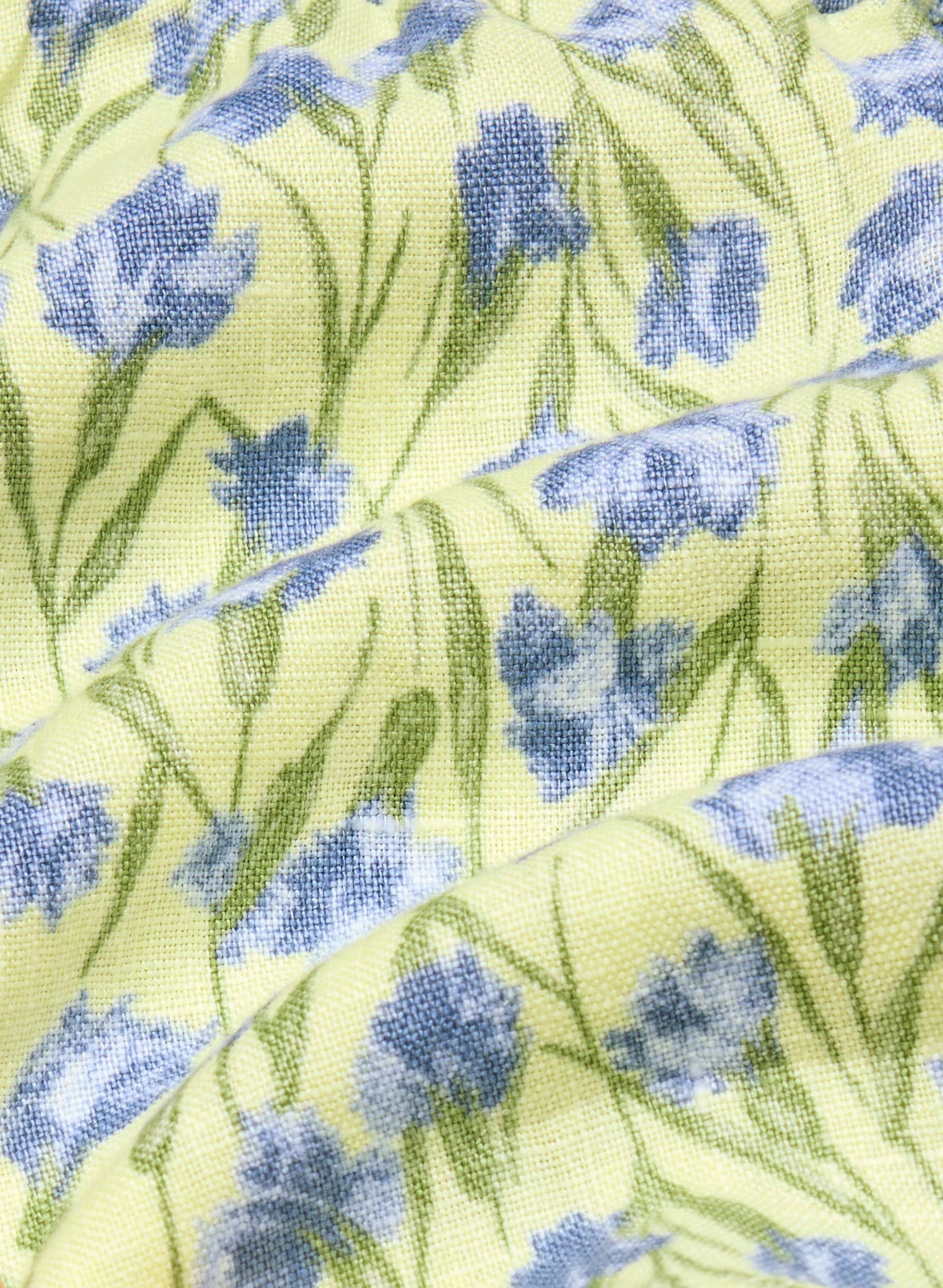 Sheila Linen Halter Top - LEMONADE/ RIPPLE BLU