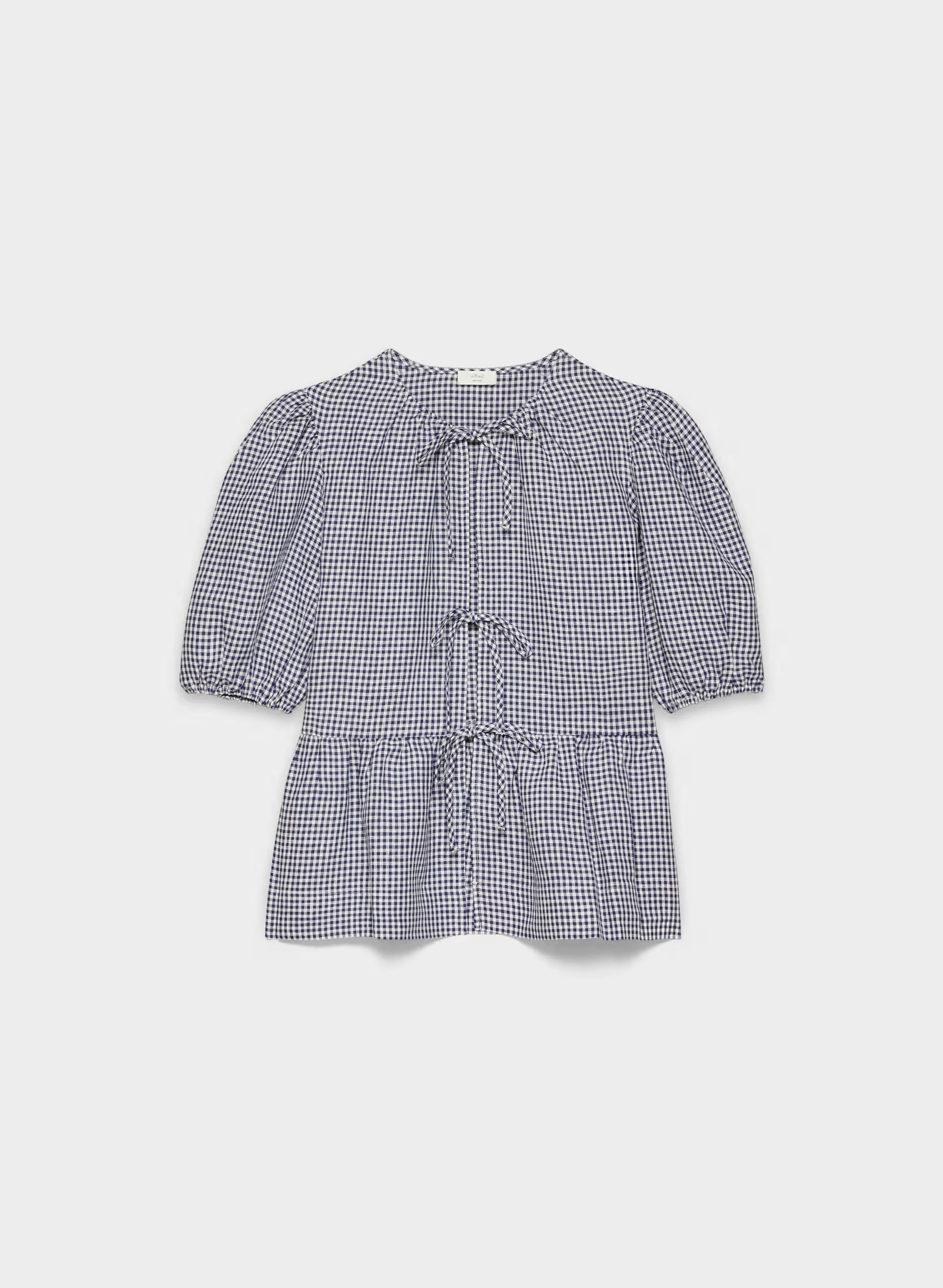 Violette Linen Blouse - SRPN CK LT BRH/HBR NVY