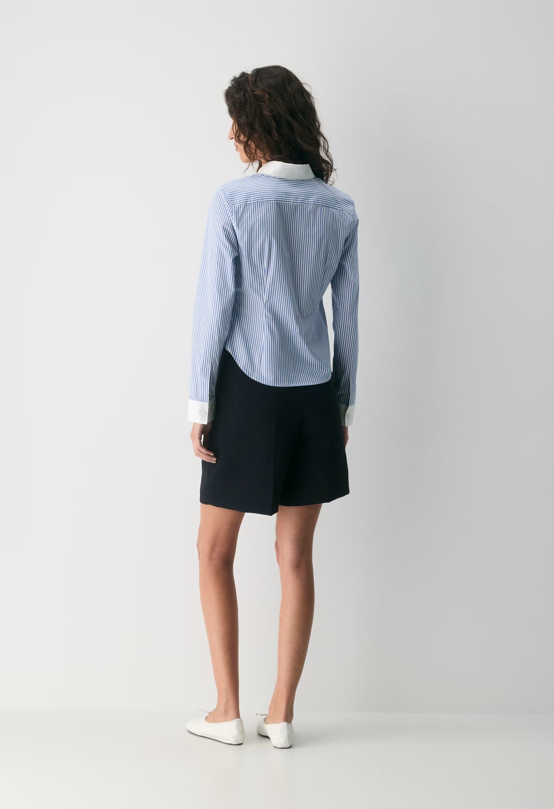 Chronicle Slim Poplin Shirt - FRNCH BL/BRT WT/BRT WT