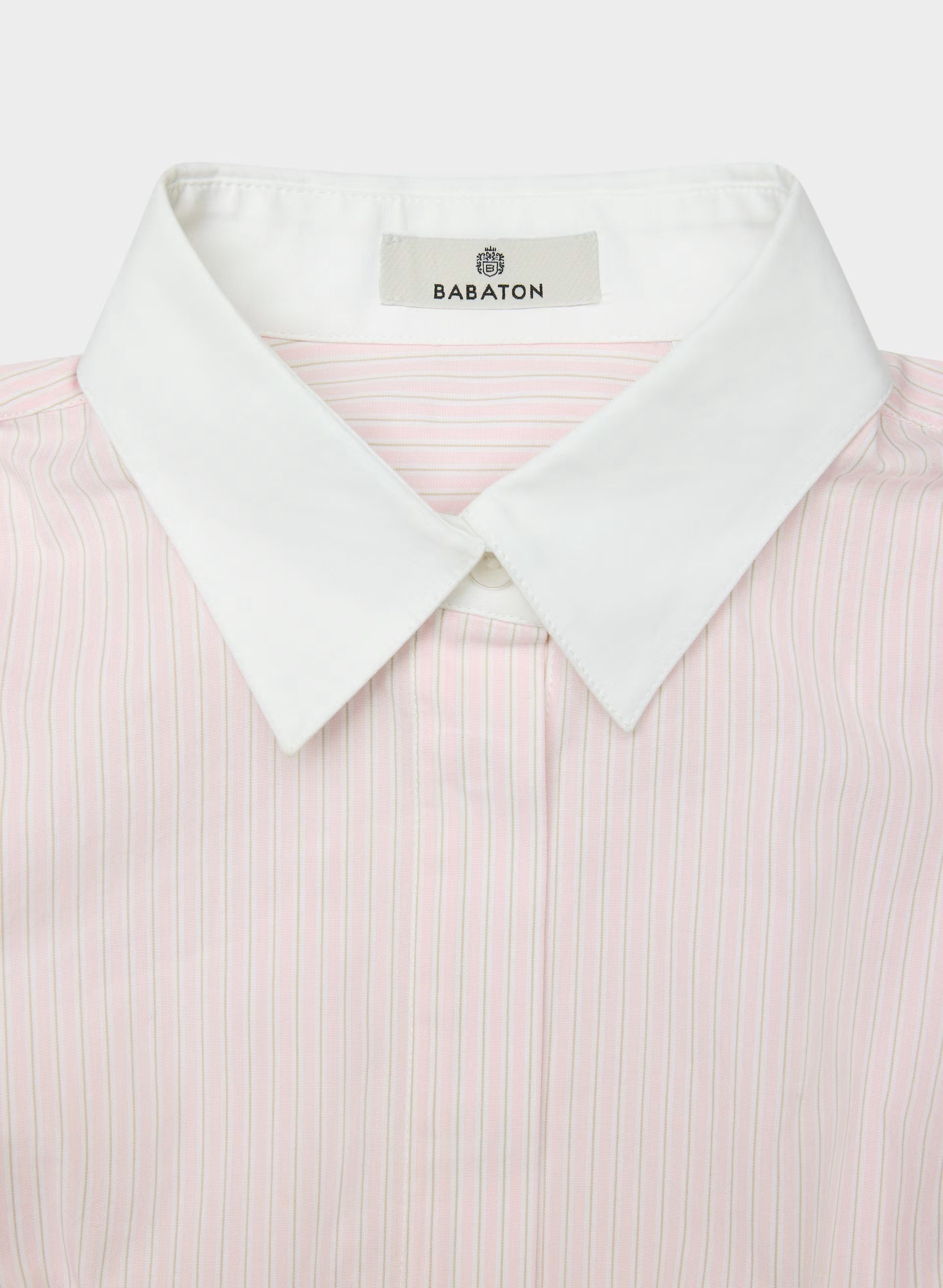Chronicle Slim Poplin Shirt - MLKSK PK/BRT WT/BRT WT