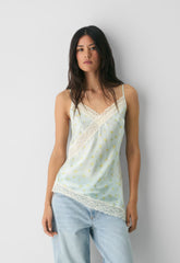 Hindley Silk Top - PALE AGV GR /PALE YLW