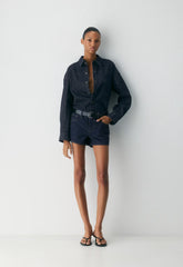 Denim Forum The '80s Comfy Denim Shirt - NO-STRESS DARK BLUE