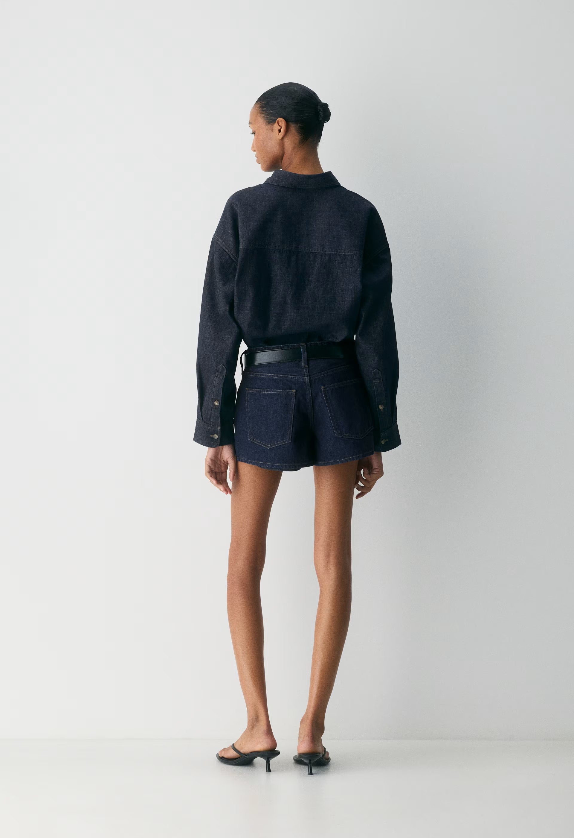 Denim Forum The '80s Comfy Denim Shirt - NO-STRESS DARK BLUE