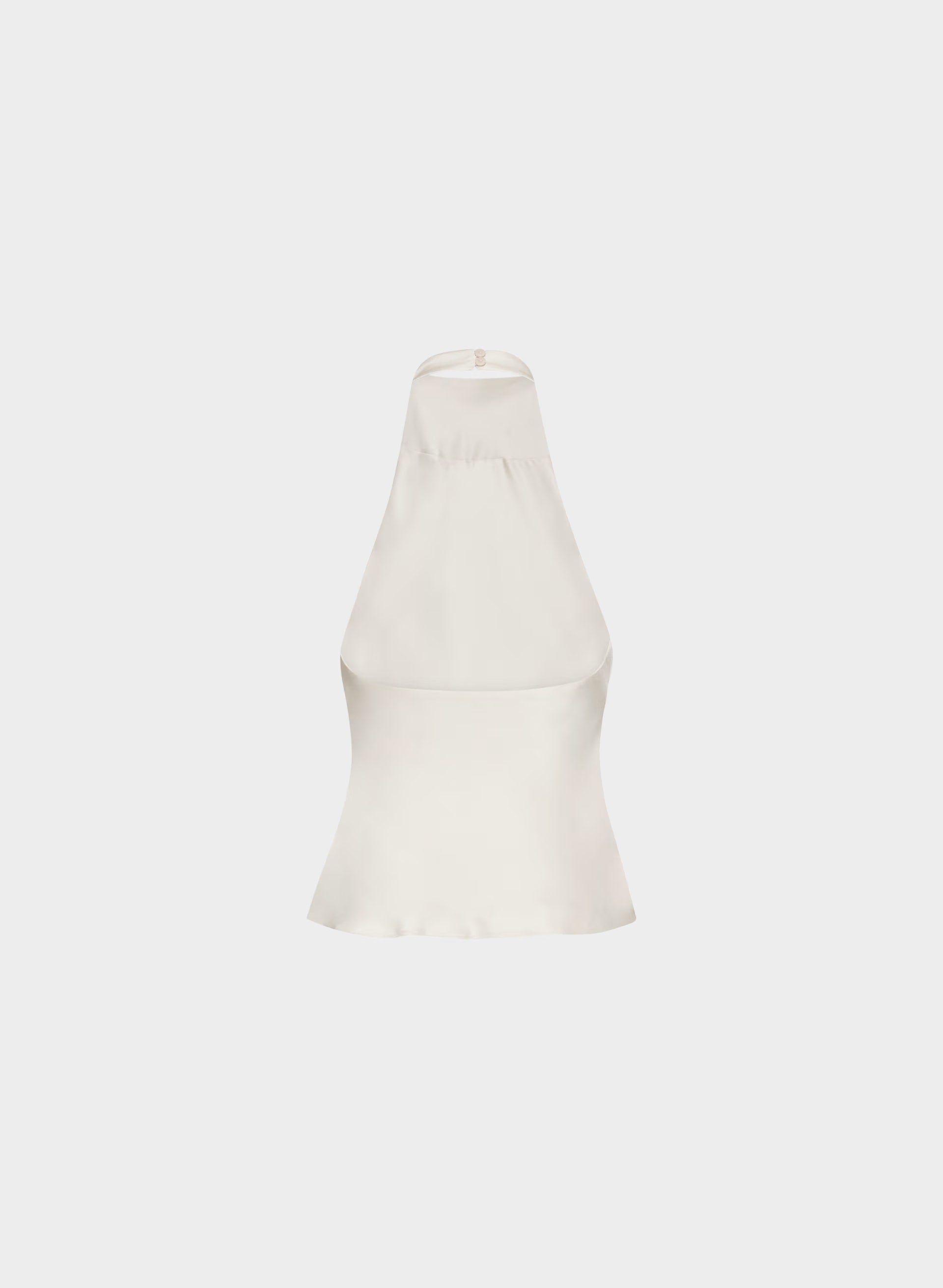 Audience Satin Halter Top - MATTE PEARL