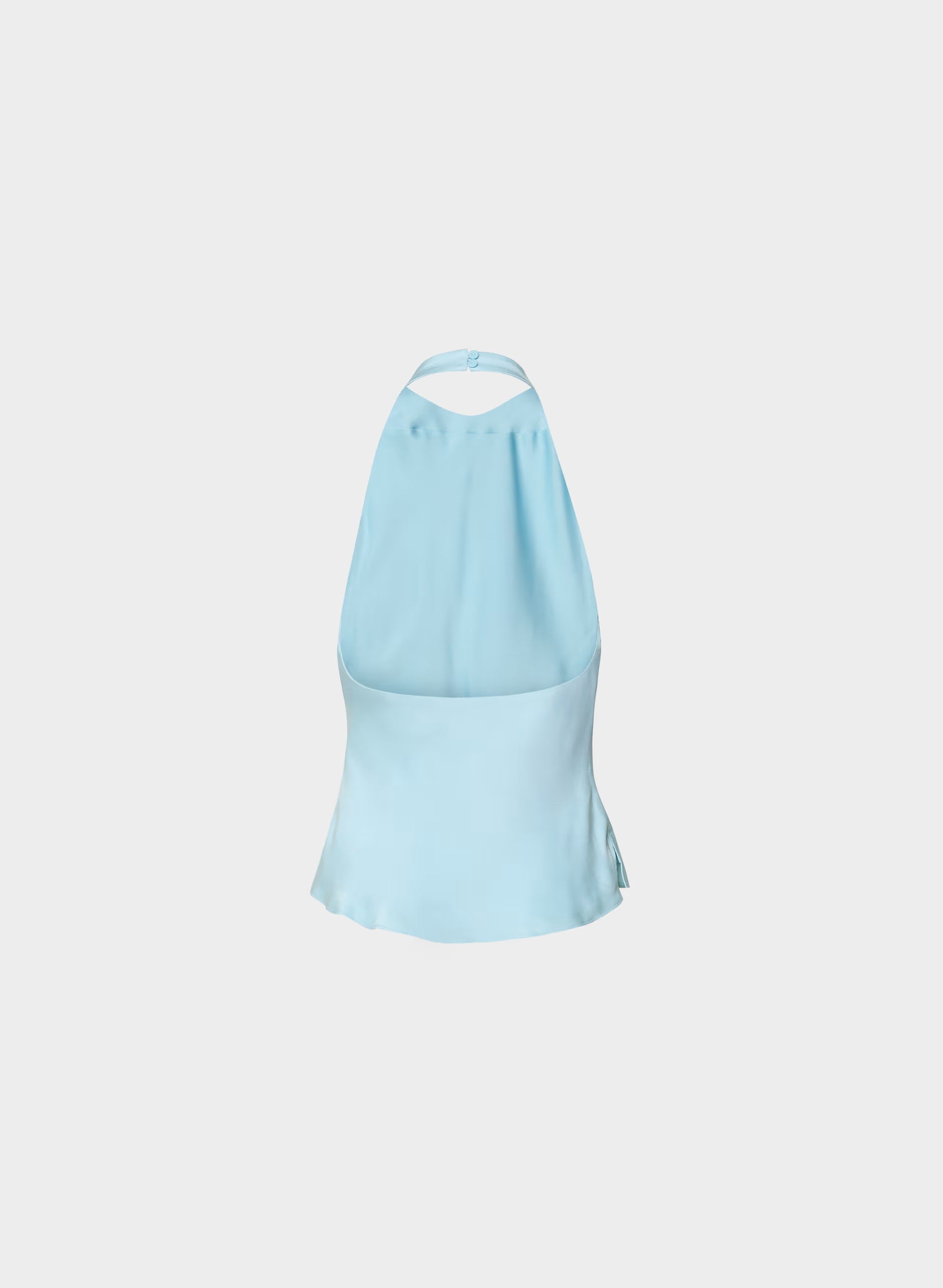 Audience Satin Halter Top - PANORAMA BLUE
