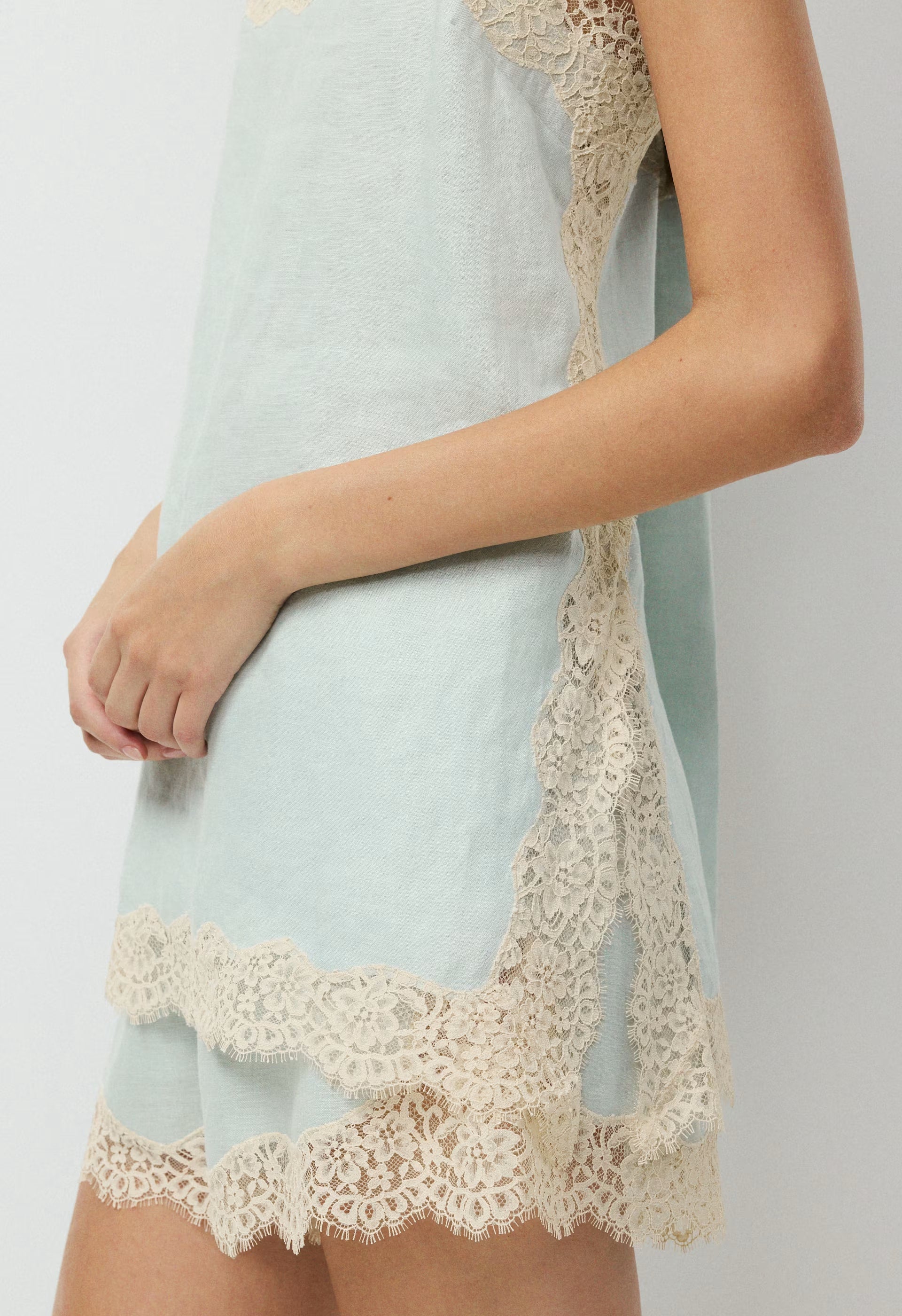 Serif Linen Camisole - AGV GRN/SPRKNG CHMPGN