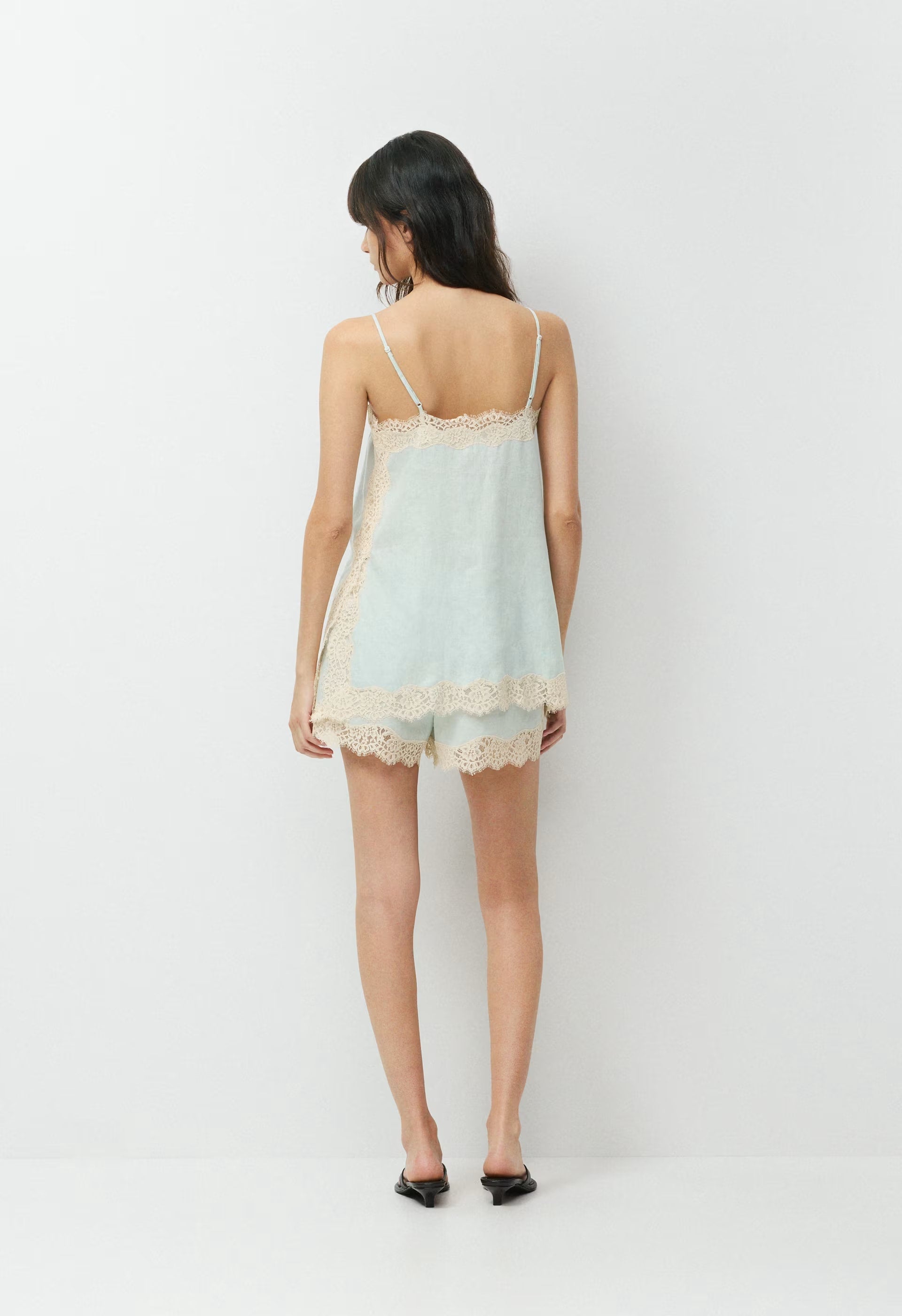 Serif Linen Camisole - AGV GRN/SPRKNG CHMPGN