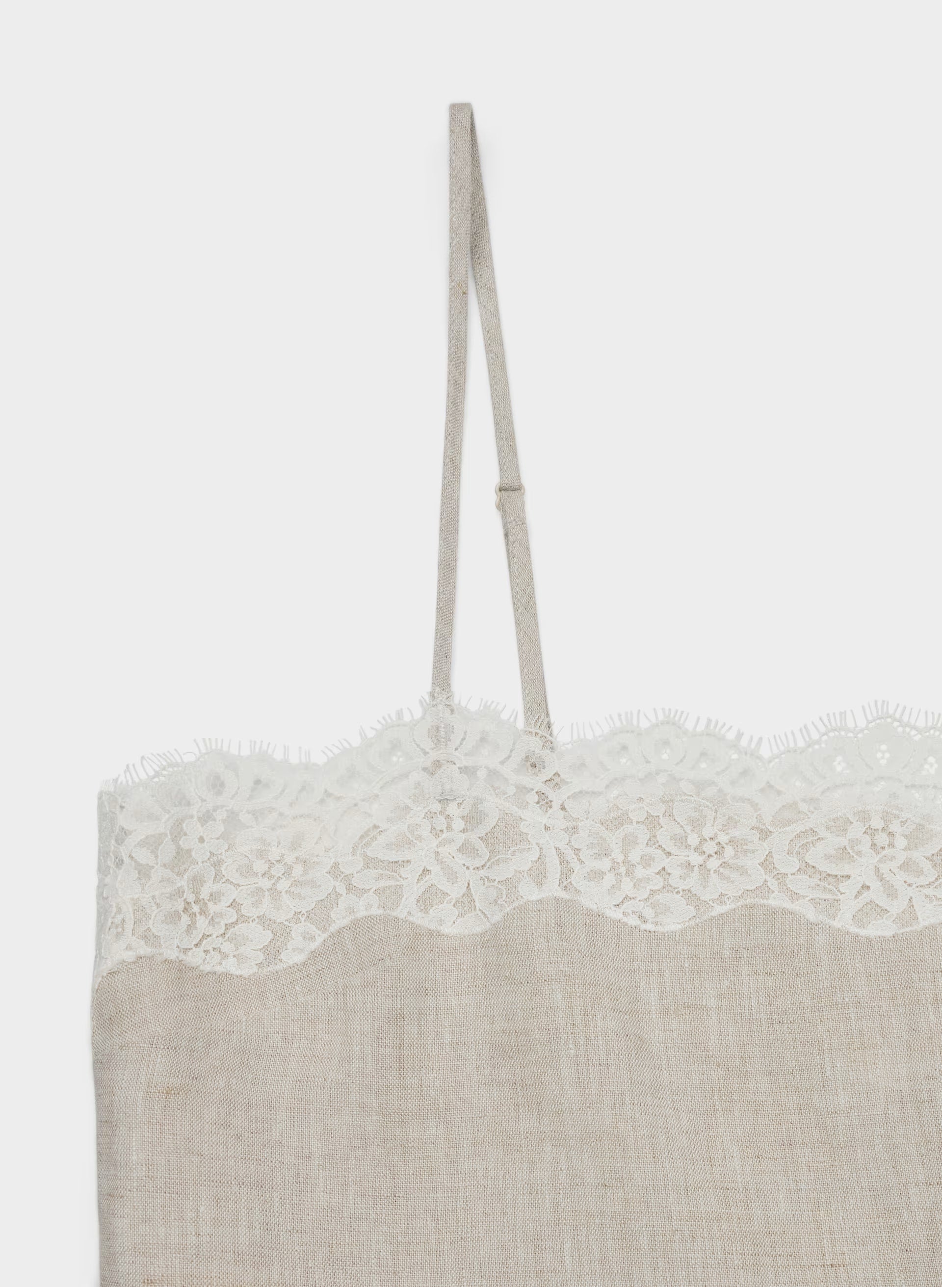 Serif Linen Camisole - UNDYED ECRU/LT BIRCH