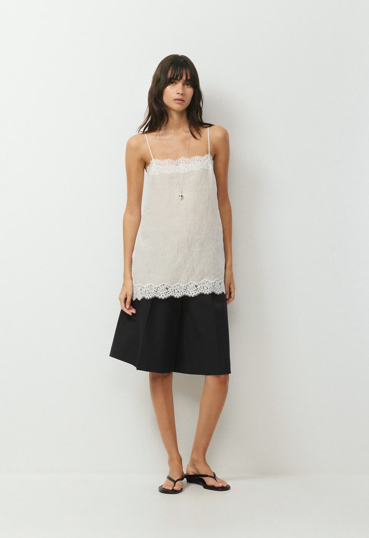 Serif Linen Camisole - UNDYED ECRU/LT BIRCH