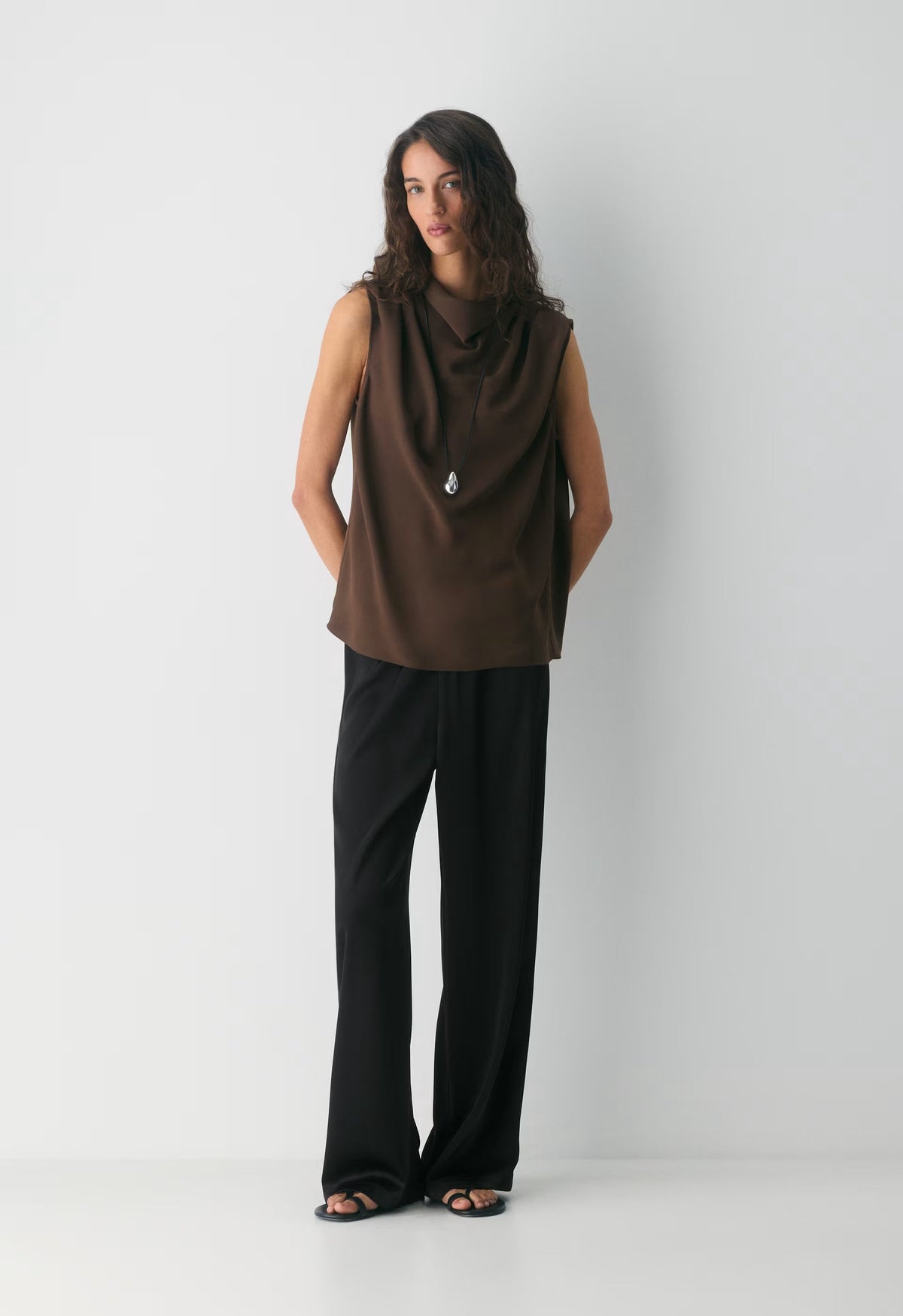 Carter Blouse - RICH MOCHA BROWN