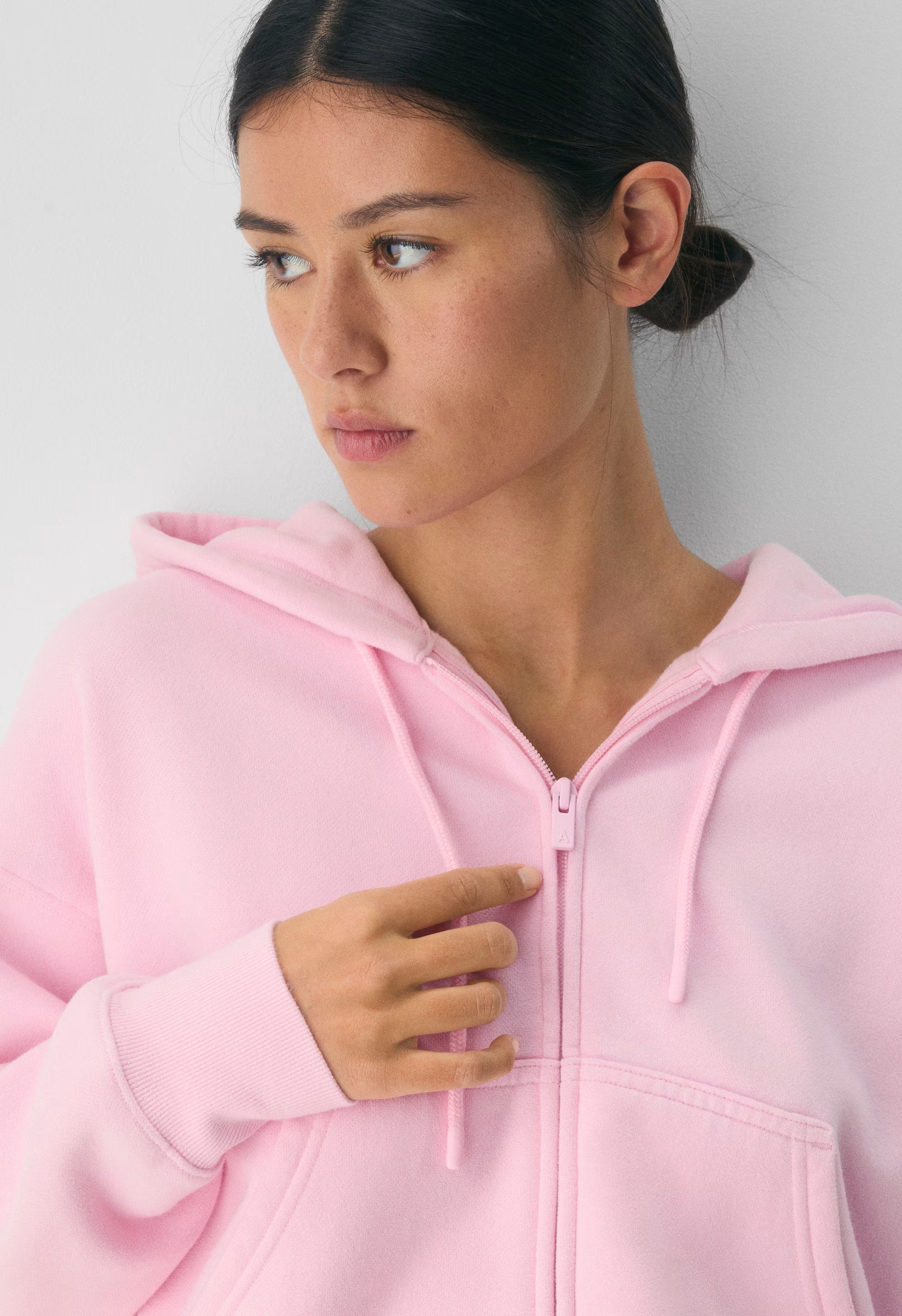 Cozy Sweatfleece Boyfriend Boxy Zip Hoodie - MILKSHAKE PINK