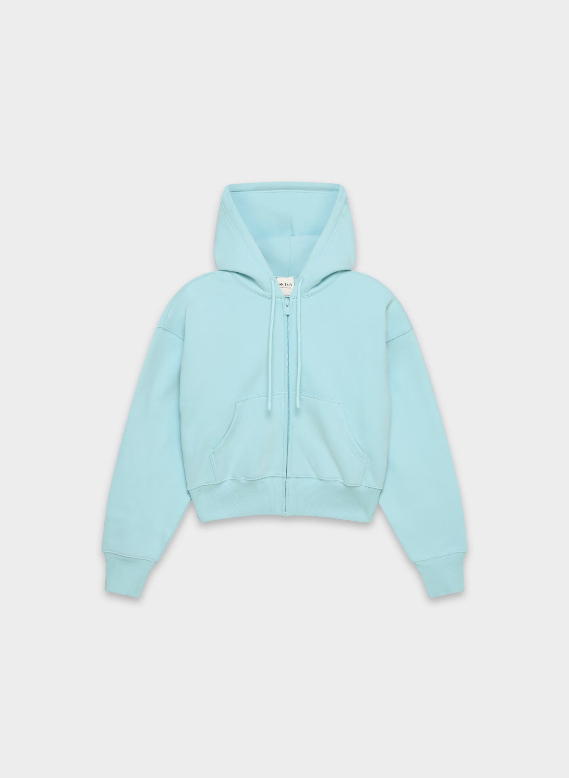 Cozy Sweatfleece Boyfriend Boxy Zip Hoodie - PANORAMA BLUE