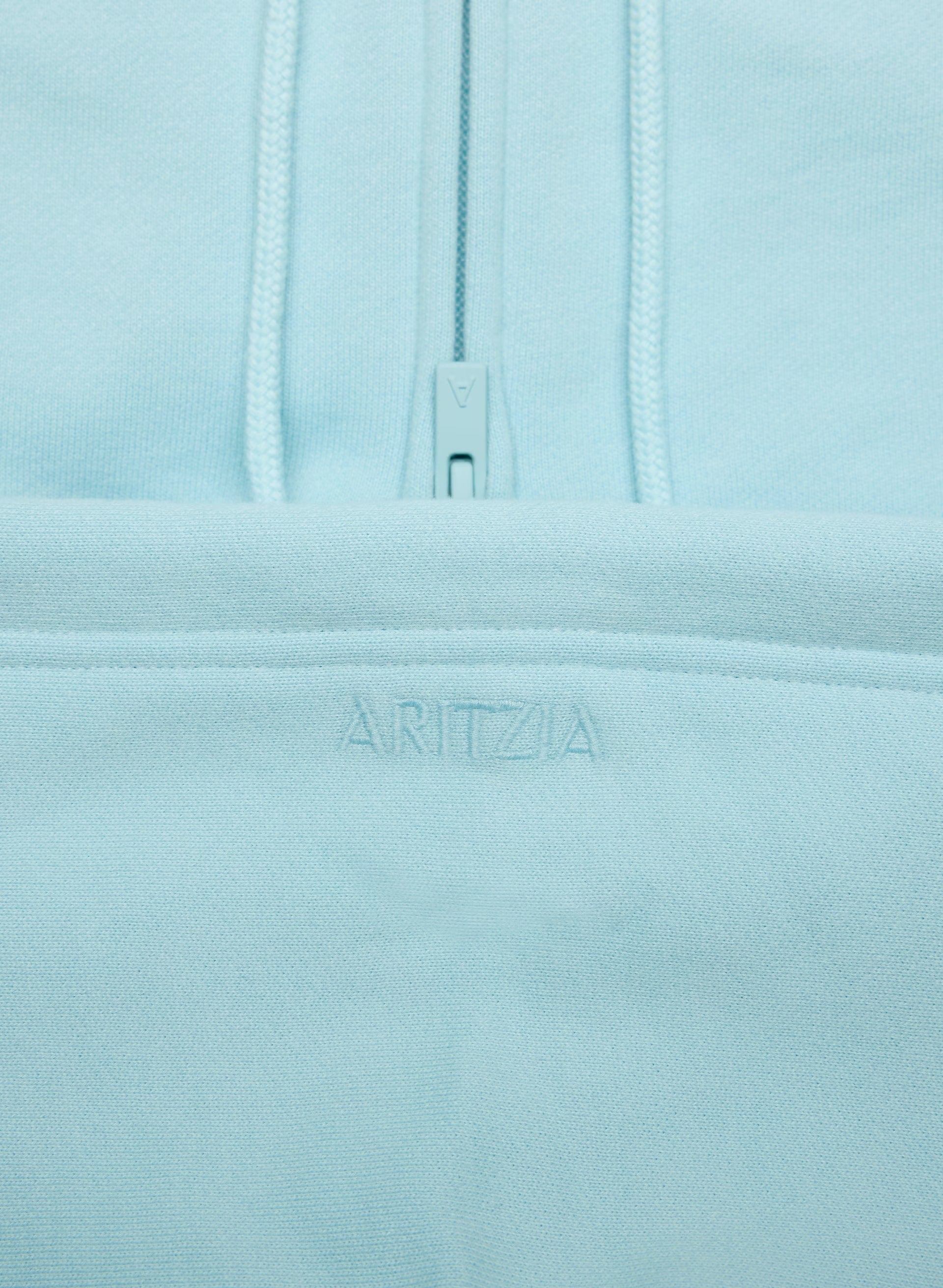 Cozy Sweatfleece Boyfriend Boxy Zip Hoodie - PANORAMA BLUE