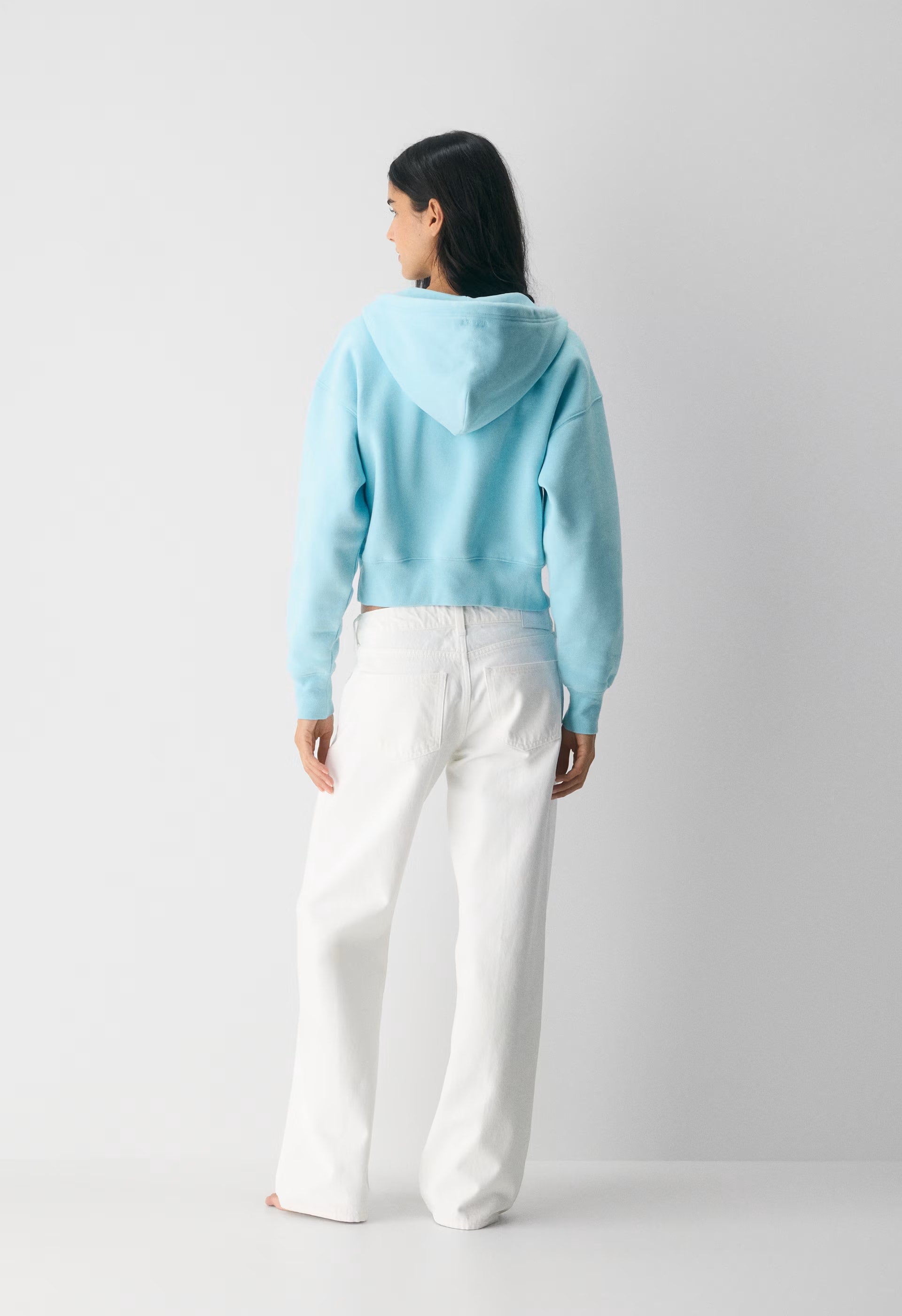 Cozy Sweatfleece Boyfriend Boxy Zip Hoodie - PANORAMA BLUE