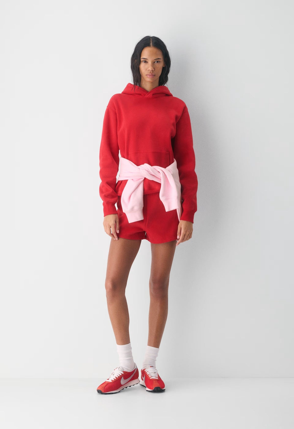 Cozy Sweatfleece Perfect Hoodie - FLASHING RED