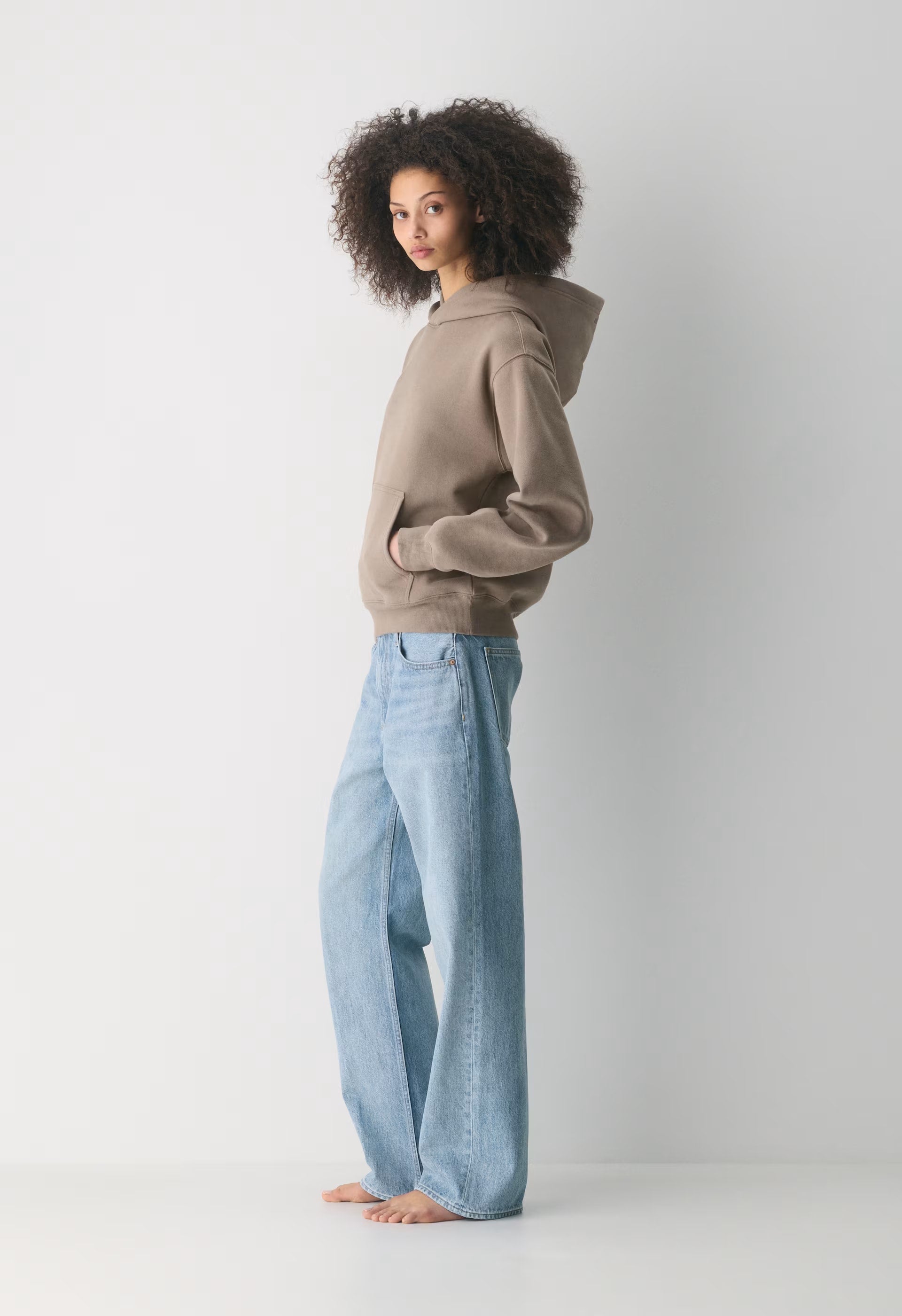 Cozy Sweatfleece Perfect Hoodie - NOMAD TAUPE