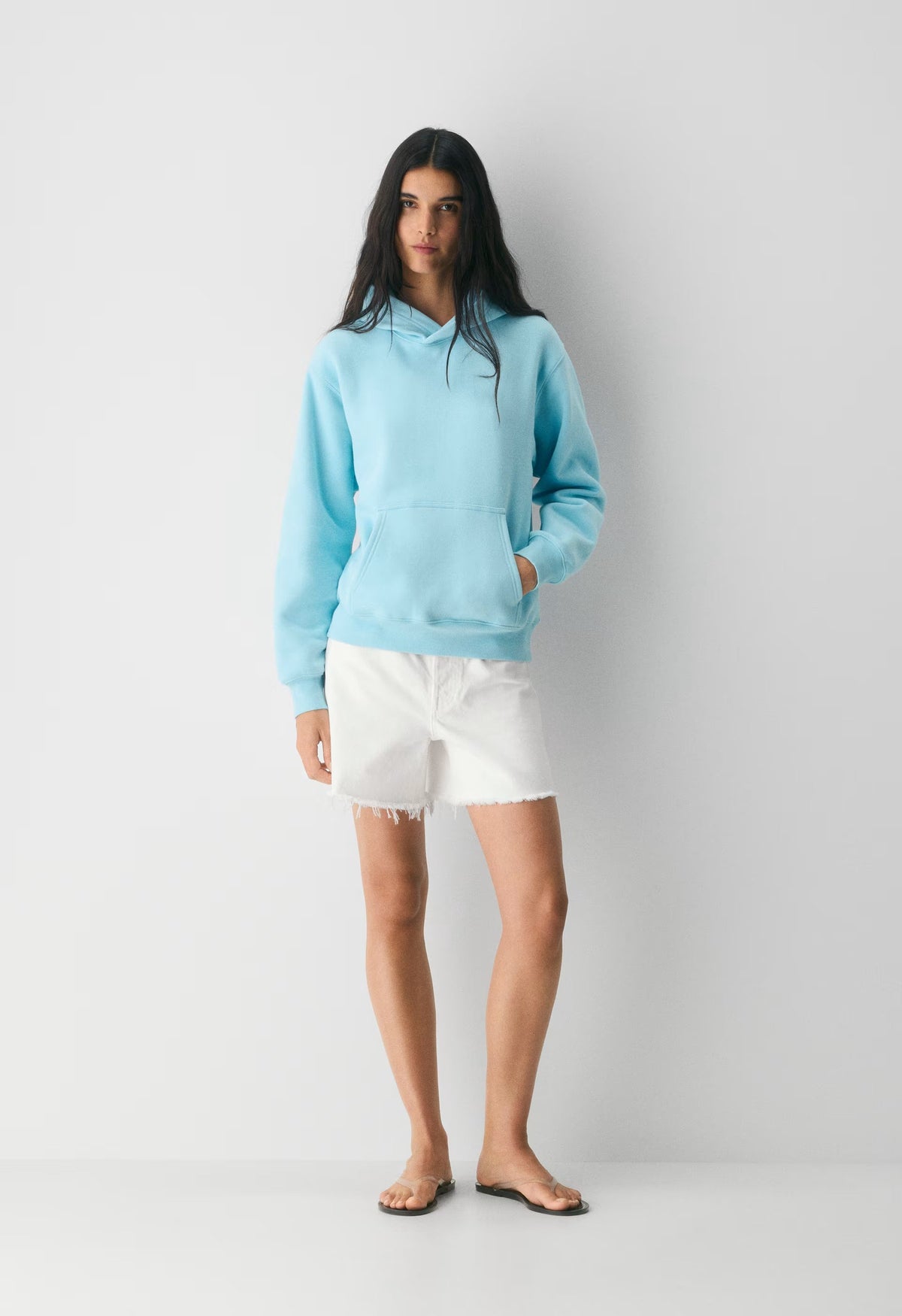 Cozy Sweatfleece Perfect Hoodie - PANORAMA BLUE