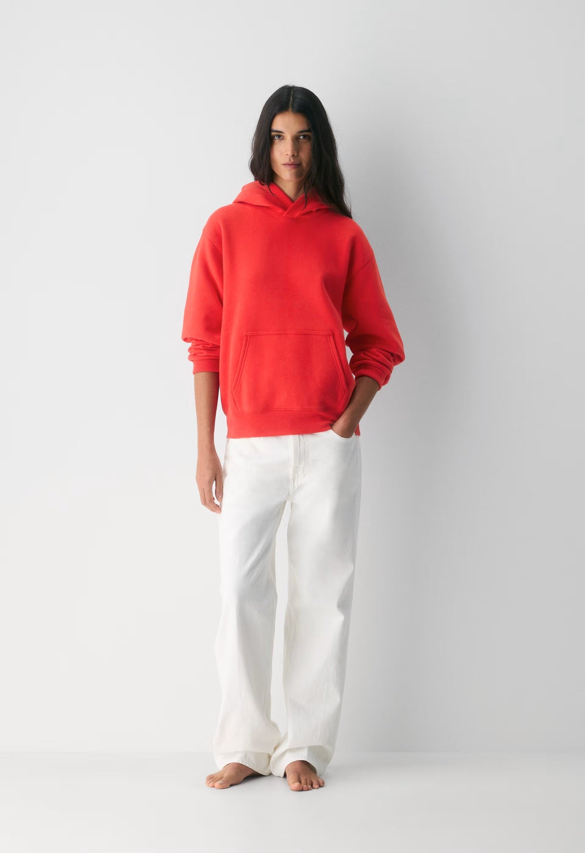 Cozy Sweatfleece Perfect Hoodie - CHERRYBOMB RED