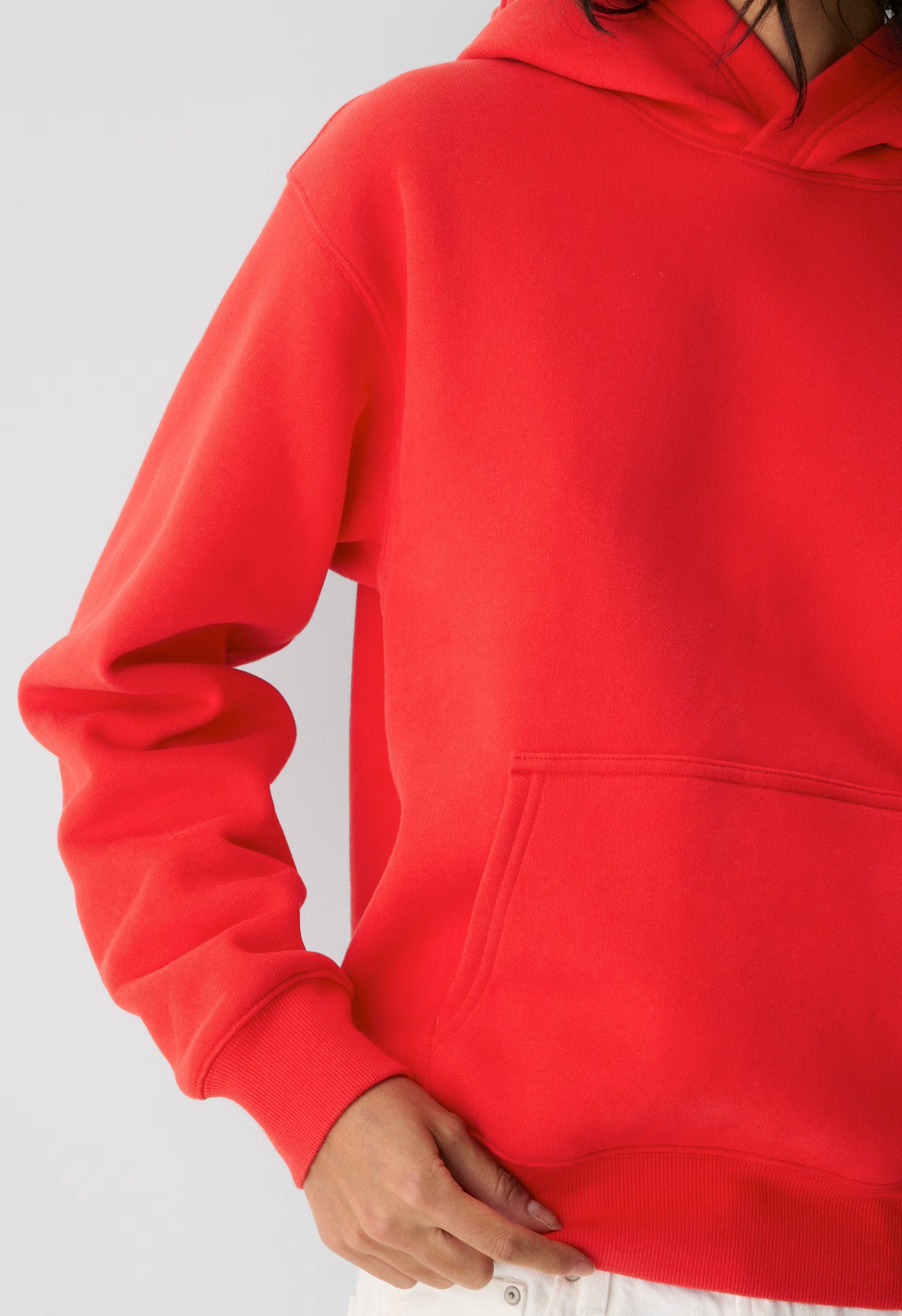 Cozy Sweatfleece Perfect Hoodie - CHERRYBOMB RED