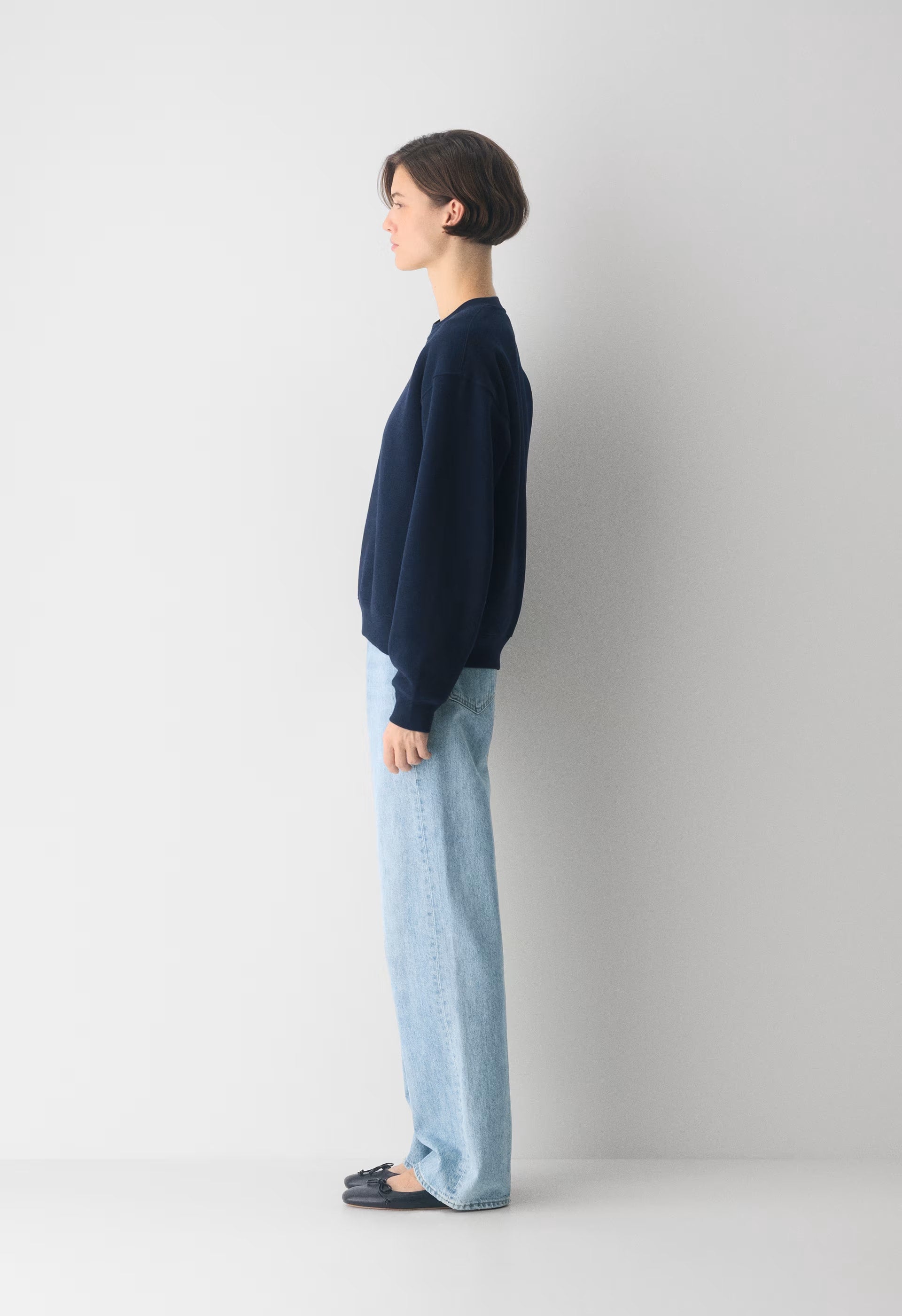 Cozy Sweatfleece Perfect Crew Sweatshirt - ADMIRAL
