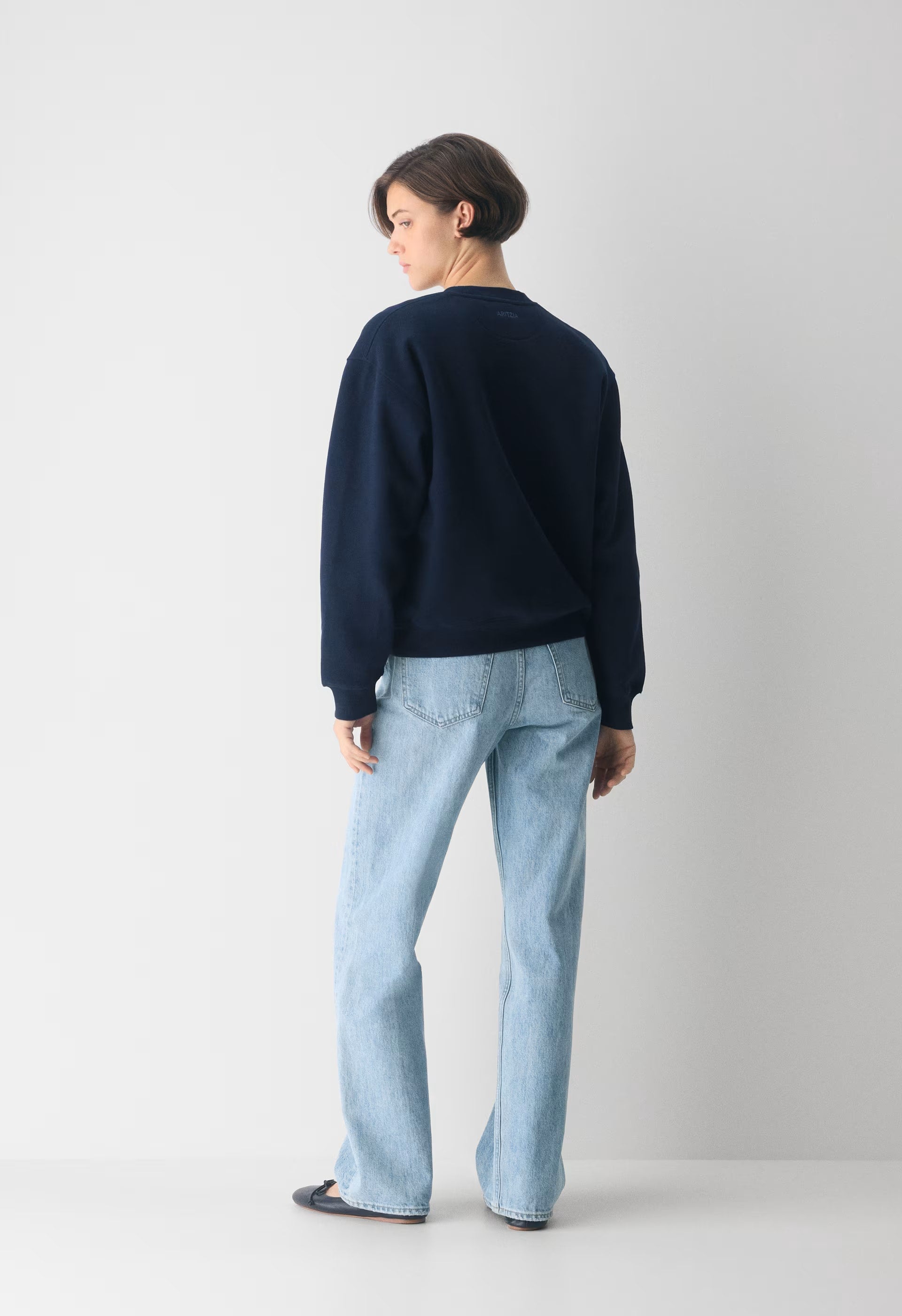 Cozy Sweatfleece Perfect Crew Sweatshirt - ADMIRAL