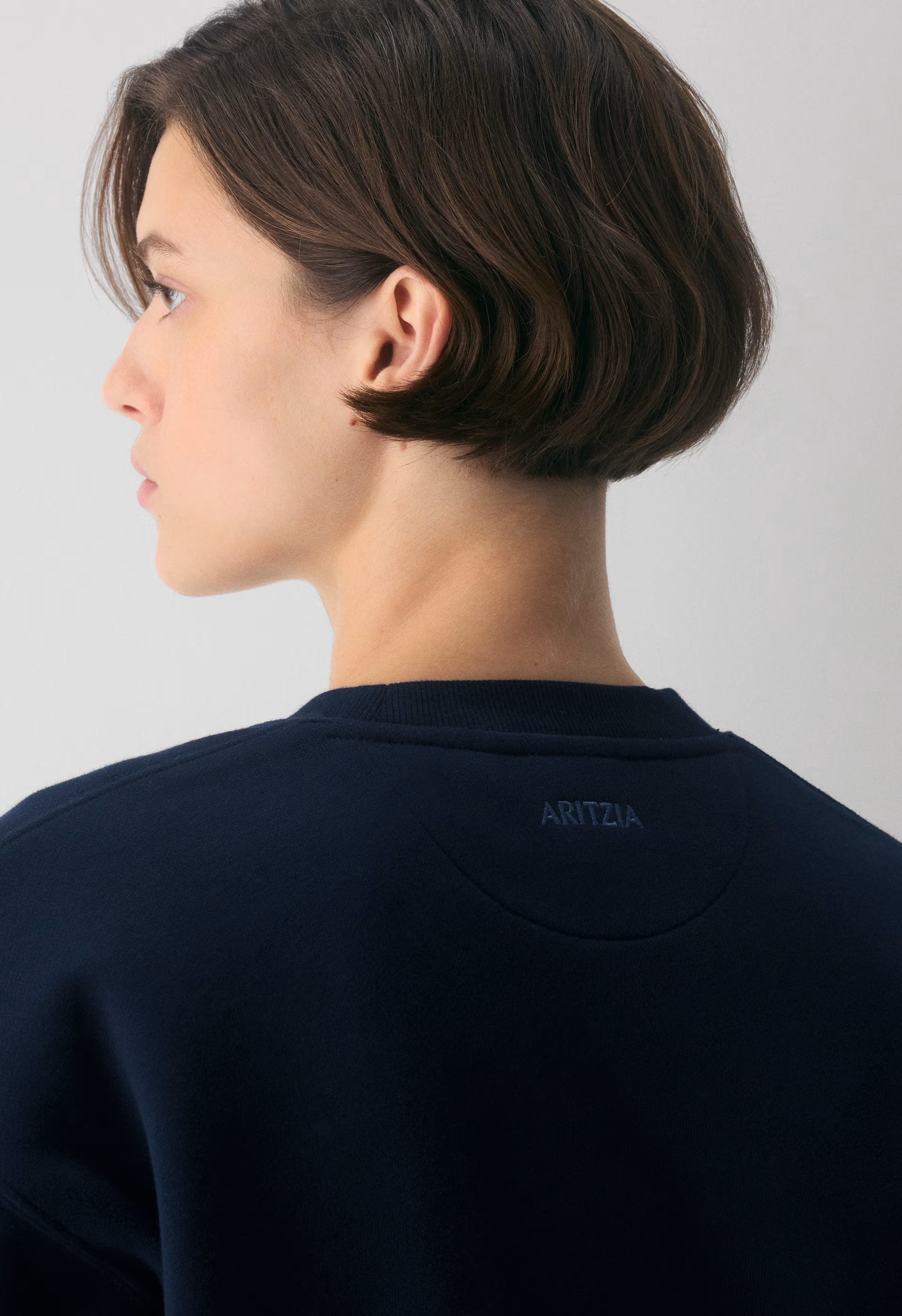 Cozy Sweatfleece Perfect Crew Sweatshirt - ADMIRAL