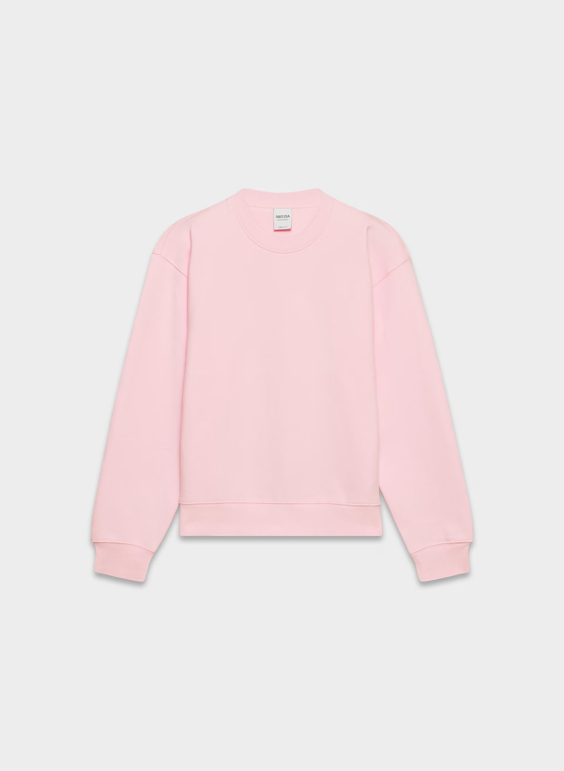 Cozy Sweatfleece Perfect Crew Sweatshirt - VILLA PINK
