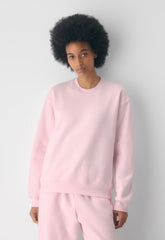 Cozy Sweatfleece Perfect Crew Sweatshirt - VILLA PINK