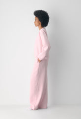 Cozy Sweatfleece Perfect Crew Sweatshirt - VILLA PINK