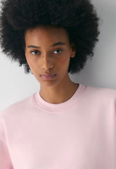 Cozy Sweatfleece Perfect Crew Sweatshirt - VILLA PINK