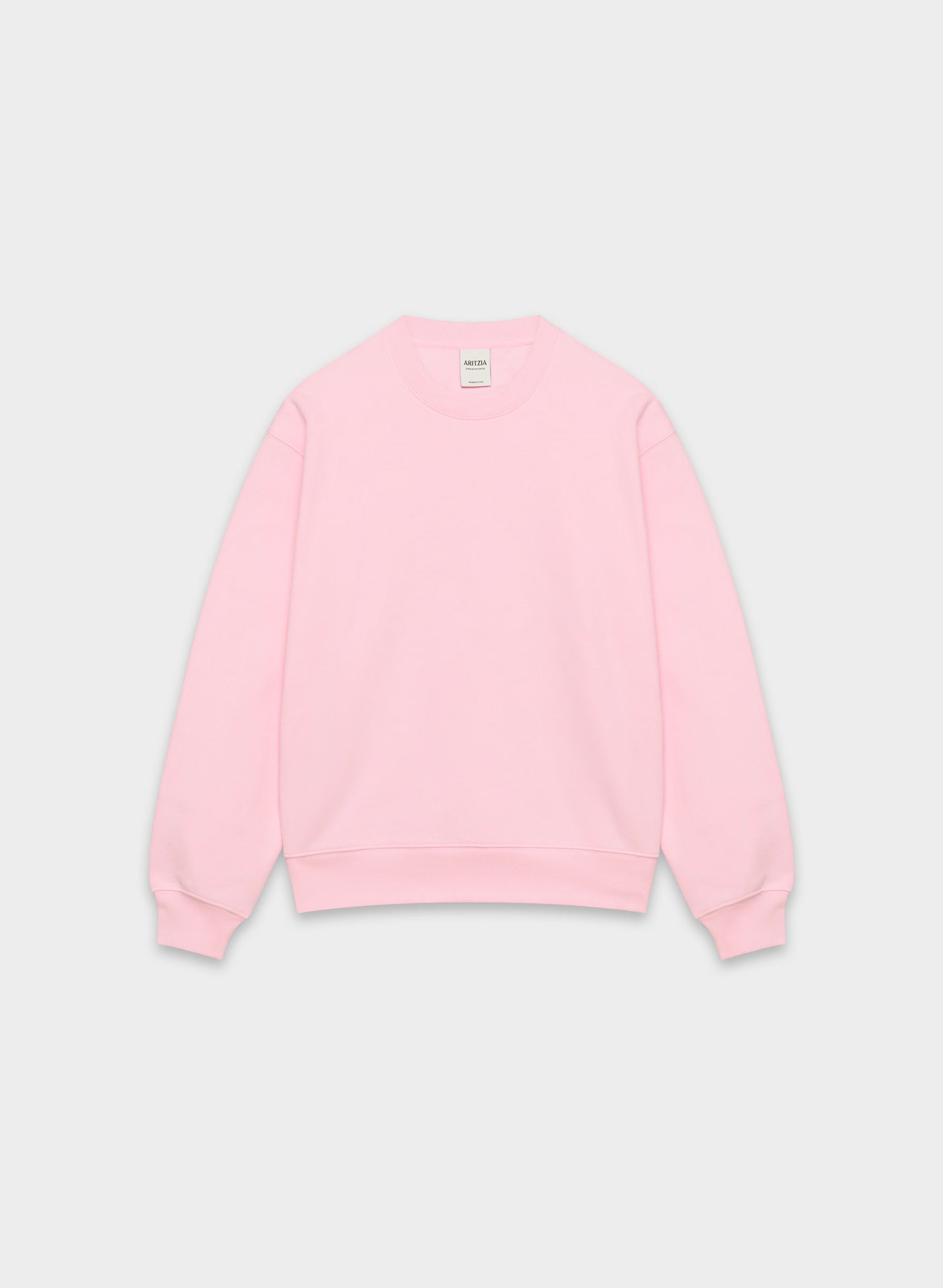 Cozy Sweatfleece Perfect Crew Sweatshirt - MILKSHAKE PINK
