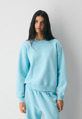 Cozy Sweatfleece Perfect Crew Sweatshirt - PANORAMA BLUE