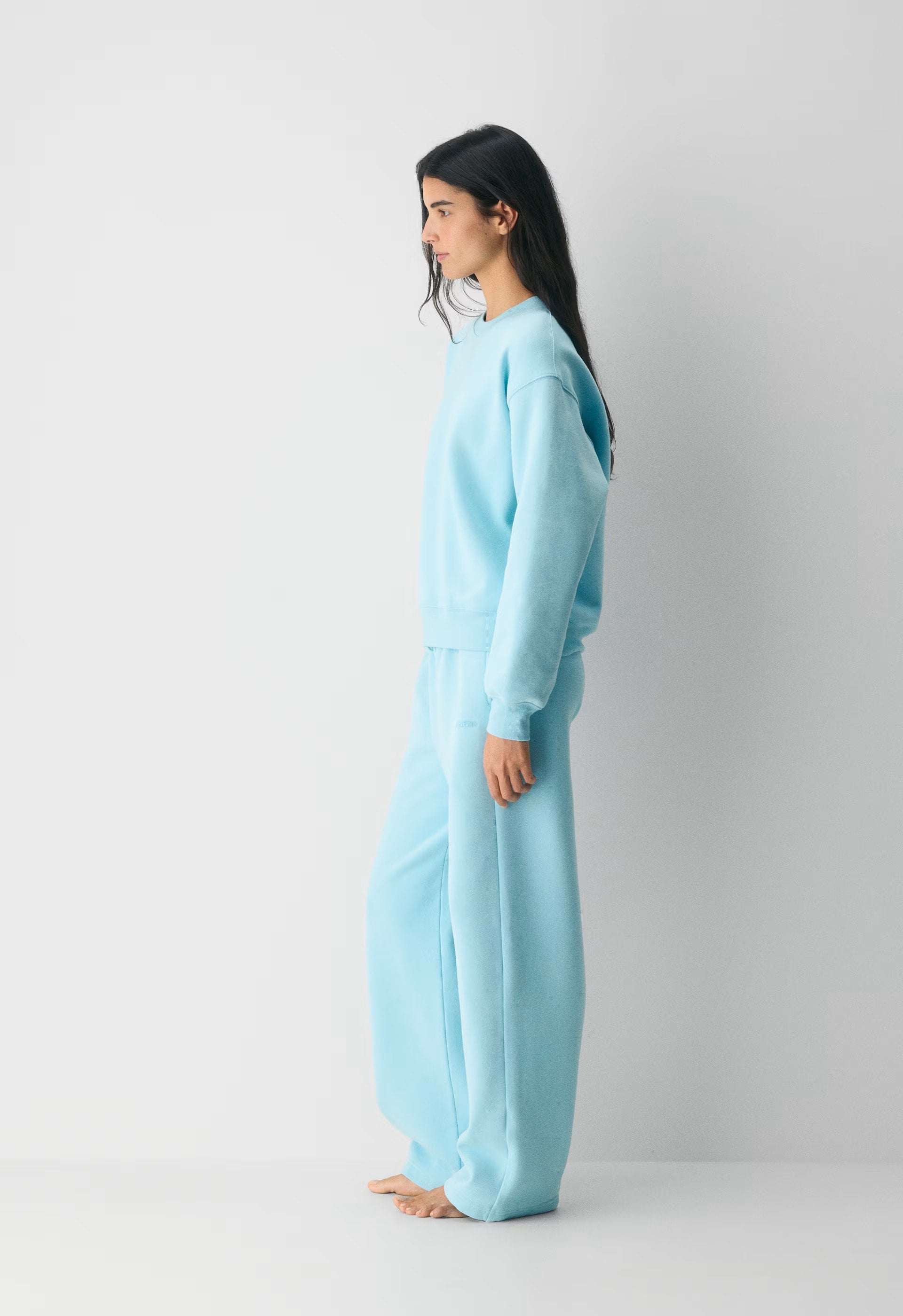 Cozy Sweatfleece Perfect Crew Sweatshirt - PANORAMA BLUE