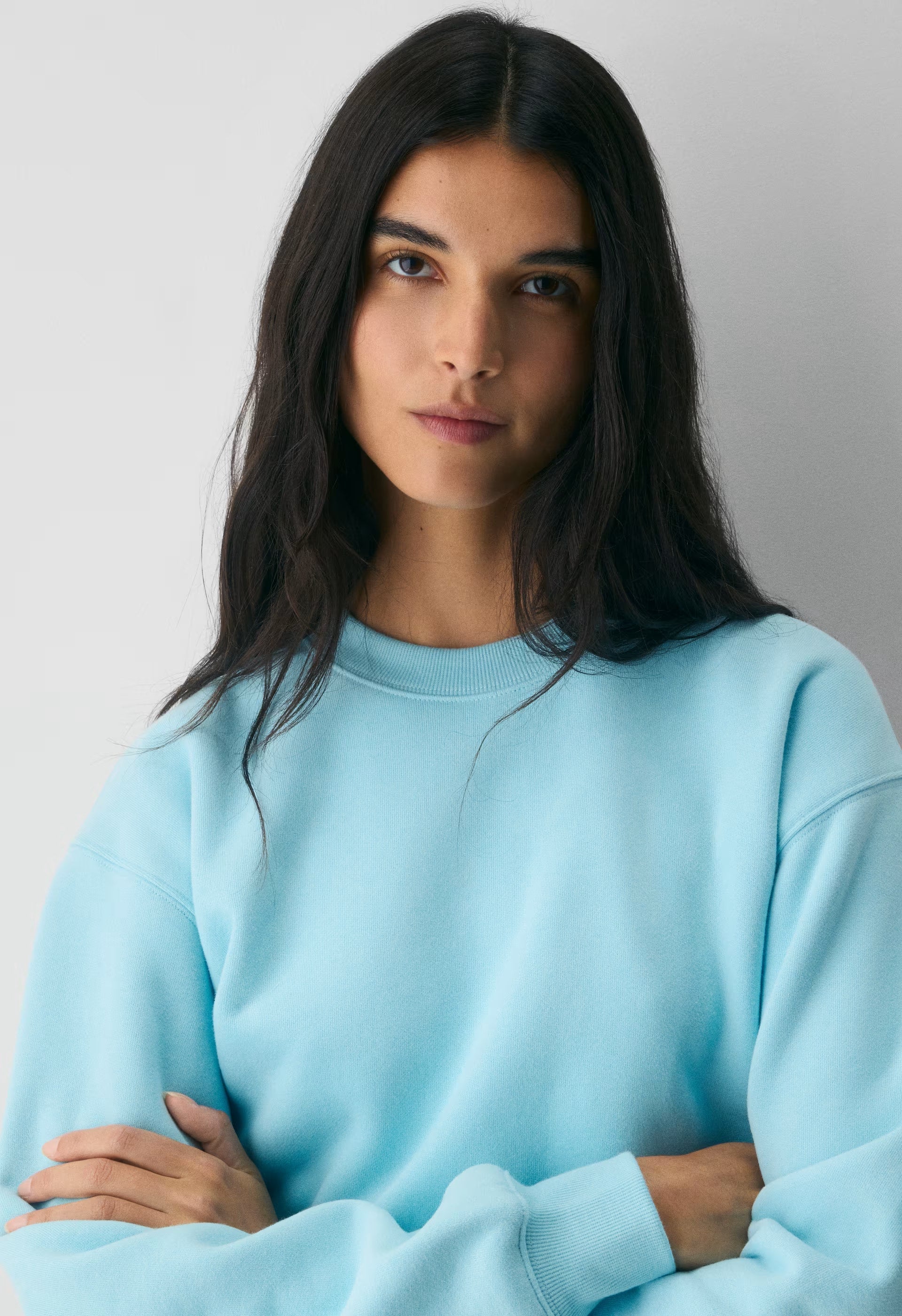 Cozy Sweatfleece Perfect Crew Sweatshirt - PANORAMA BLUE