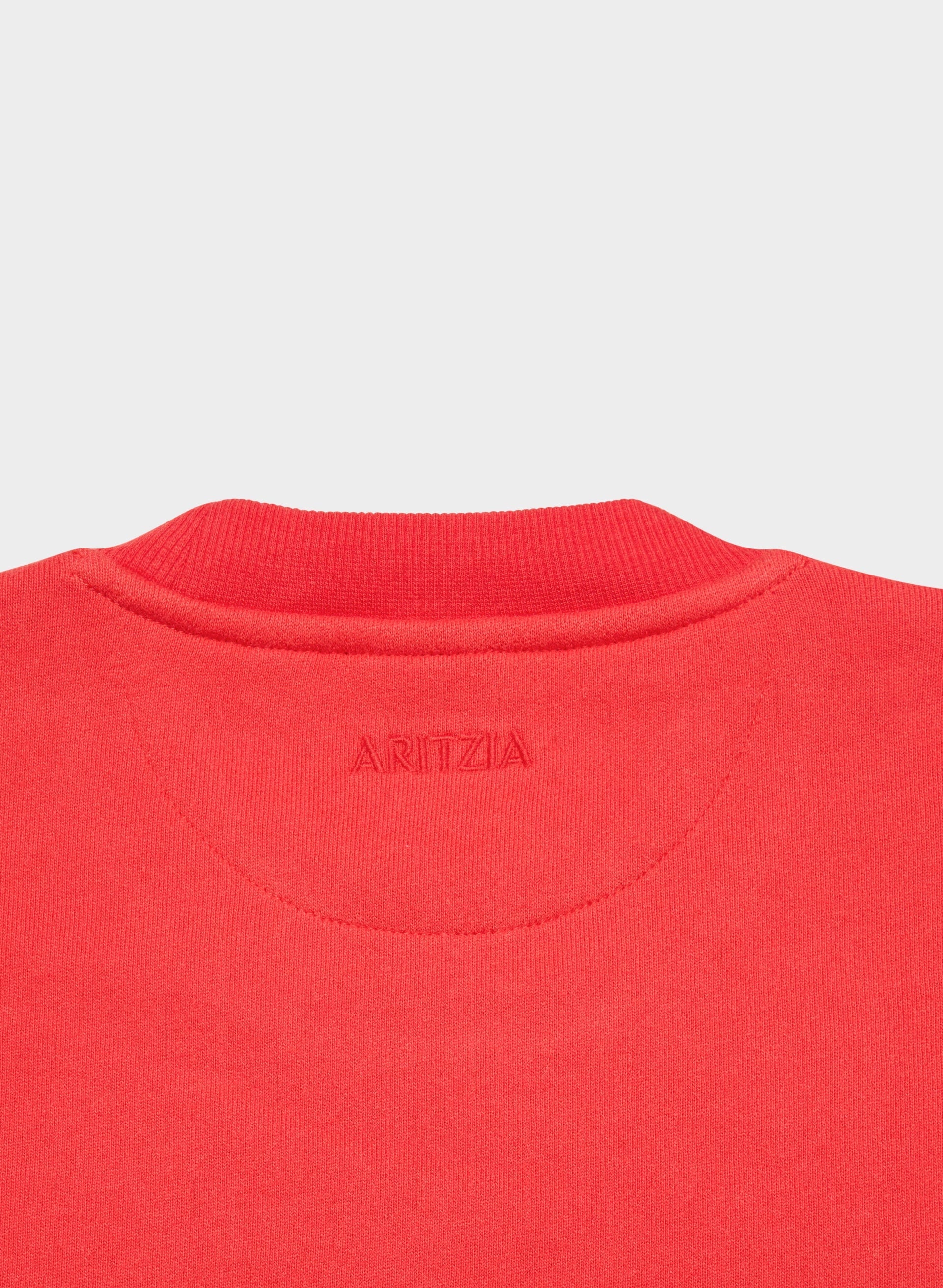 Cozy Sweatfleece Perfect Crew Sweatshirt - CHERRYBOMB RED