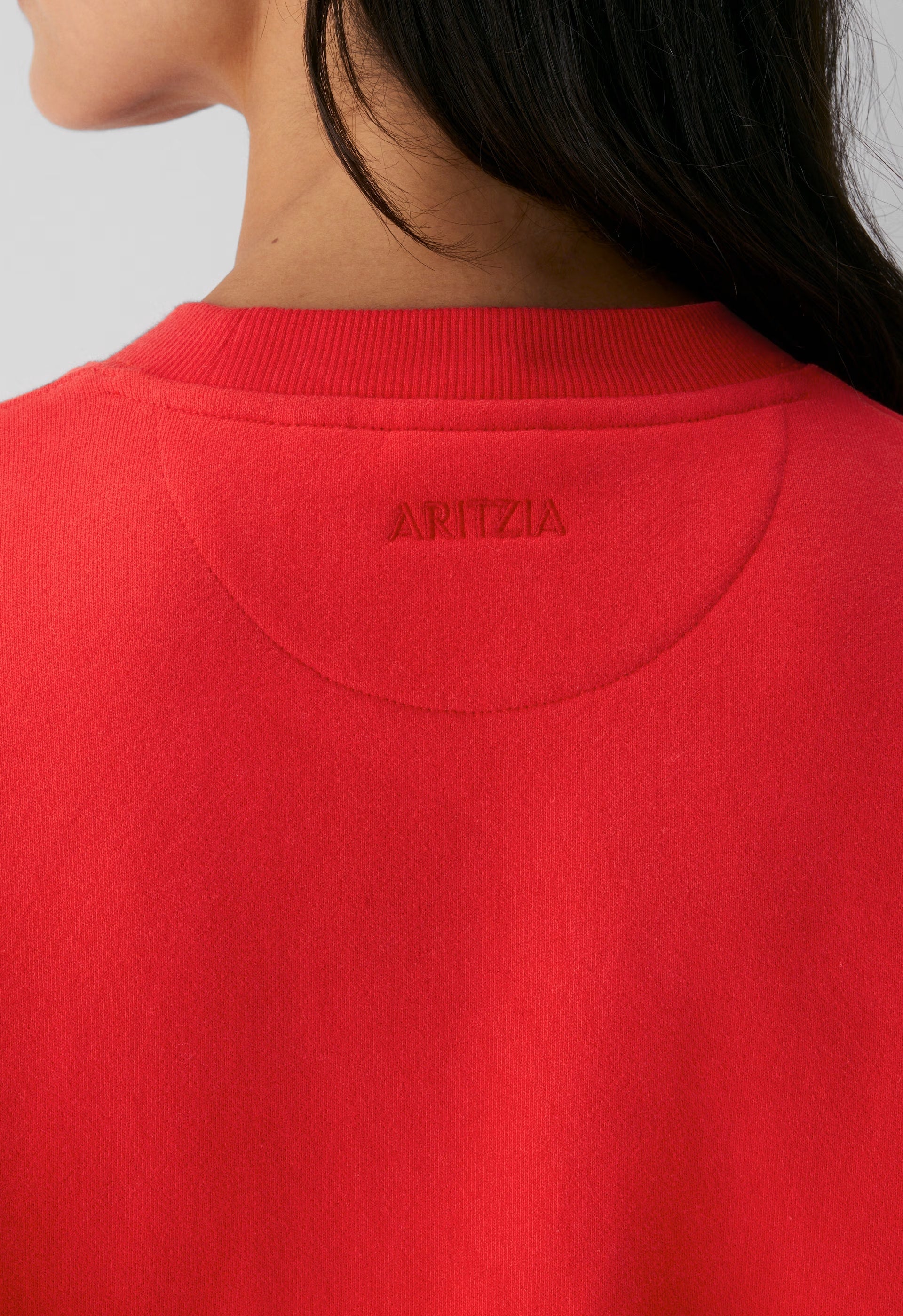 Cozy Sweatfleece Perfect Crew Sweatshirt - CHERRYBOMB RED