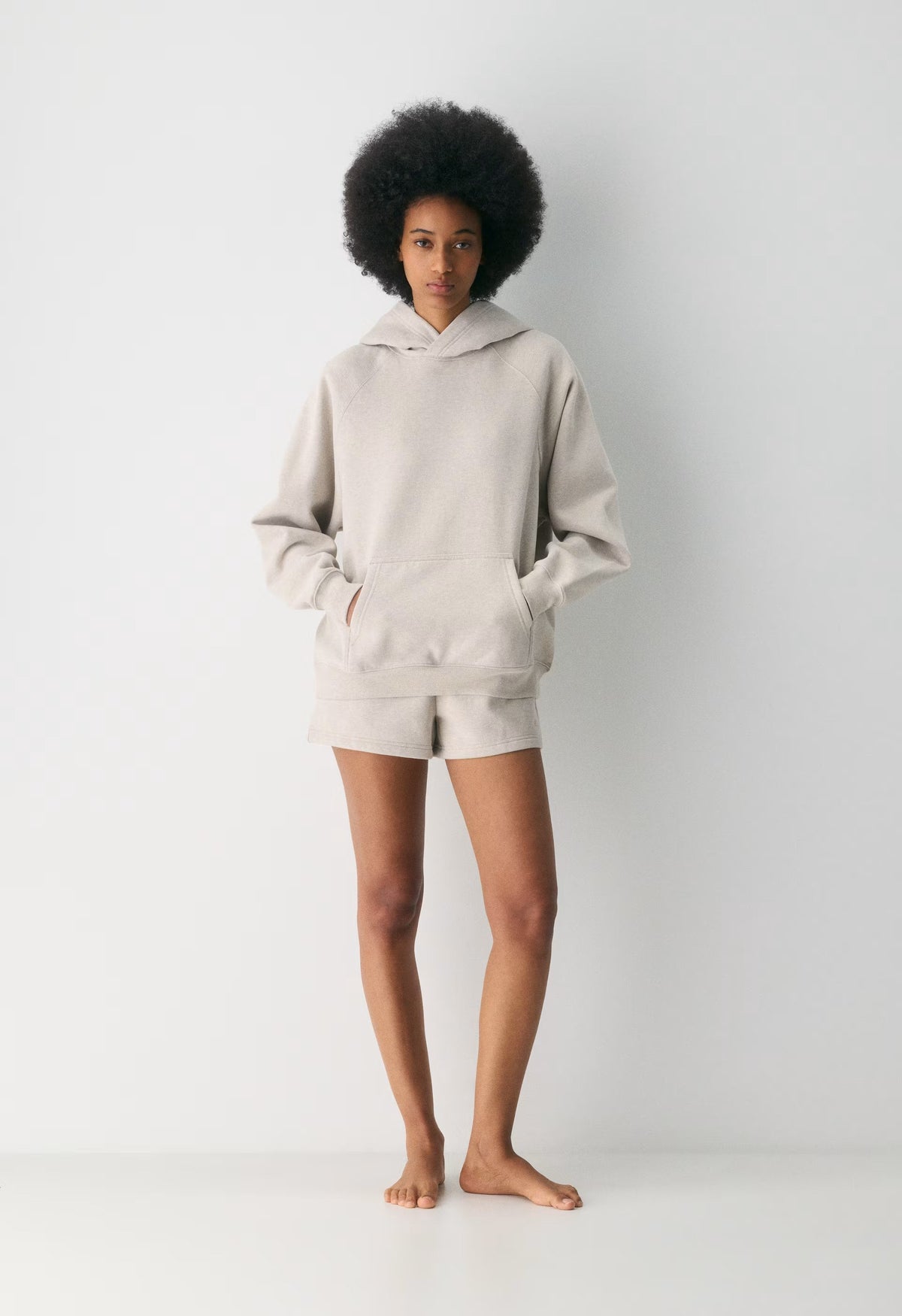 Cozy Sweatfleece Mega Raglan™ Hoodie - HEATHER ECRU